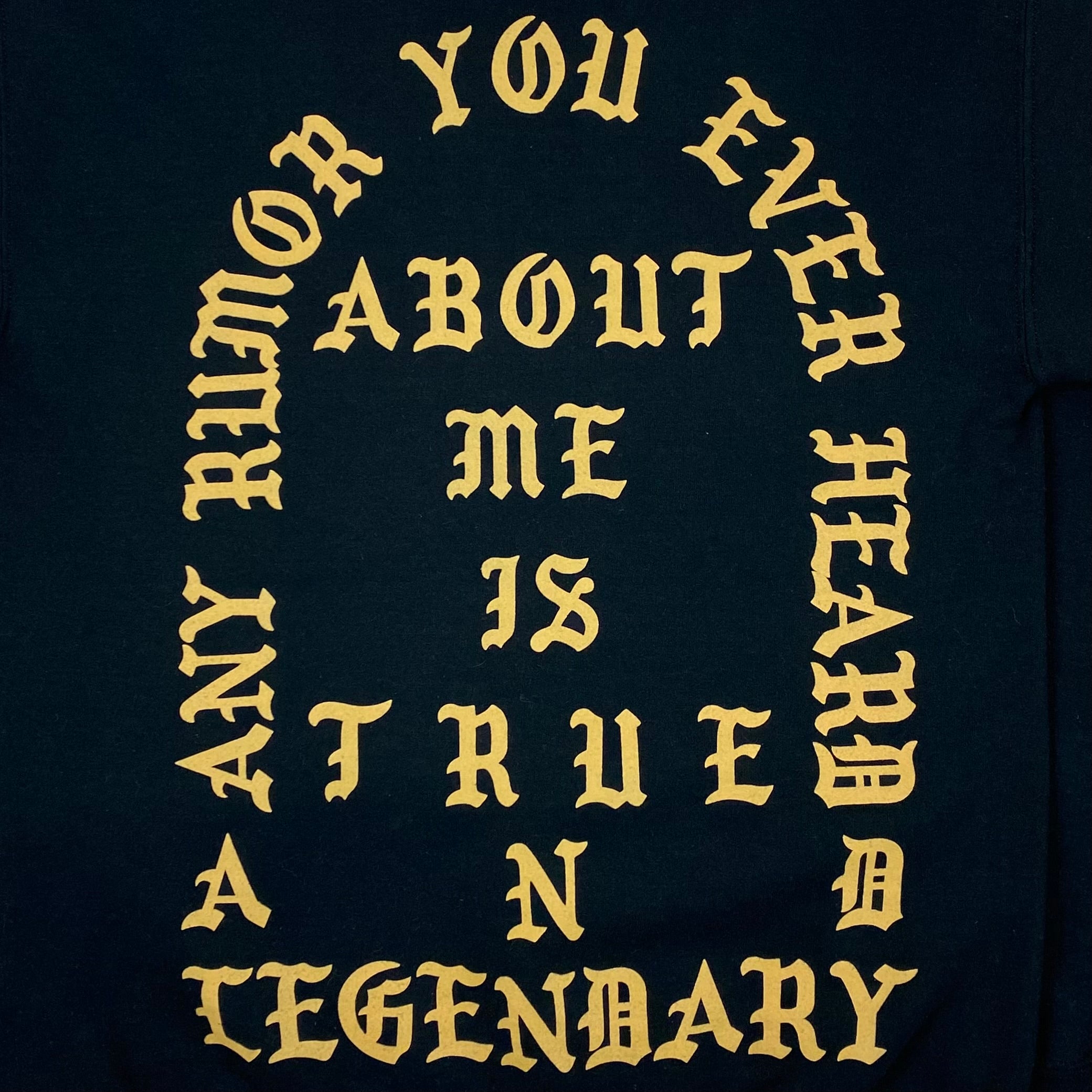 The Life of Pablo 2016 Portland ‘True & Legendary’ Hoodie In Black