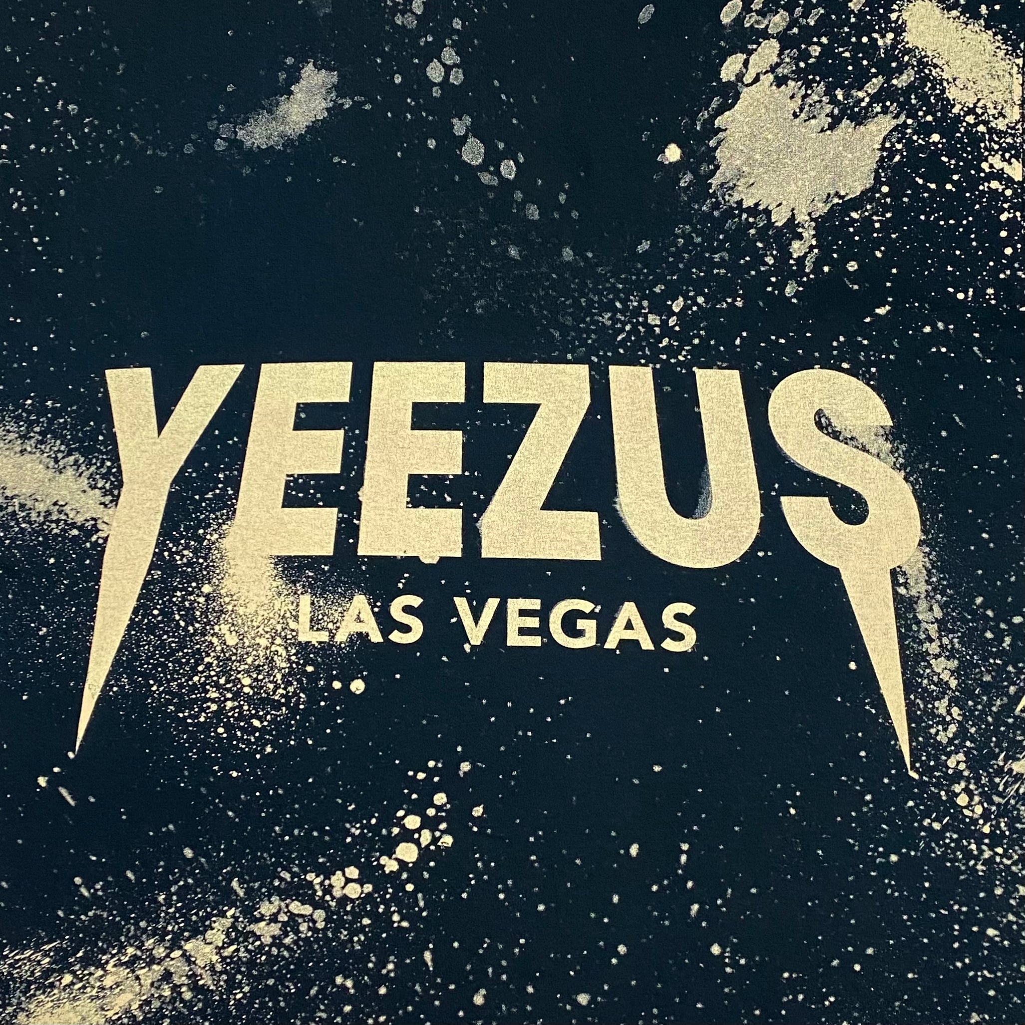 Yeezus Tour 2014 Las Vegas Tee In Bleach Splatter
