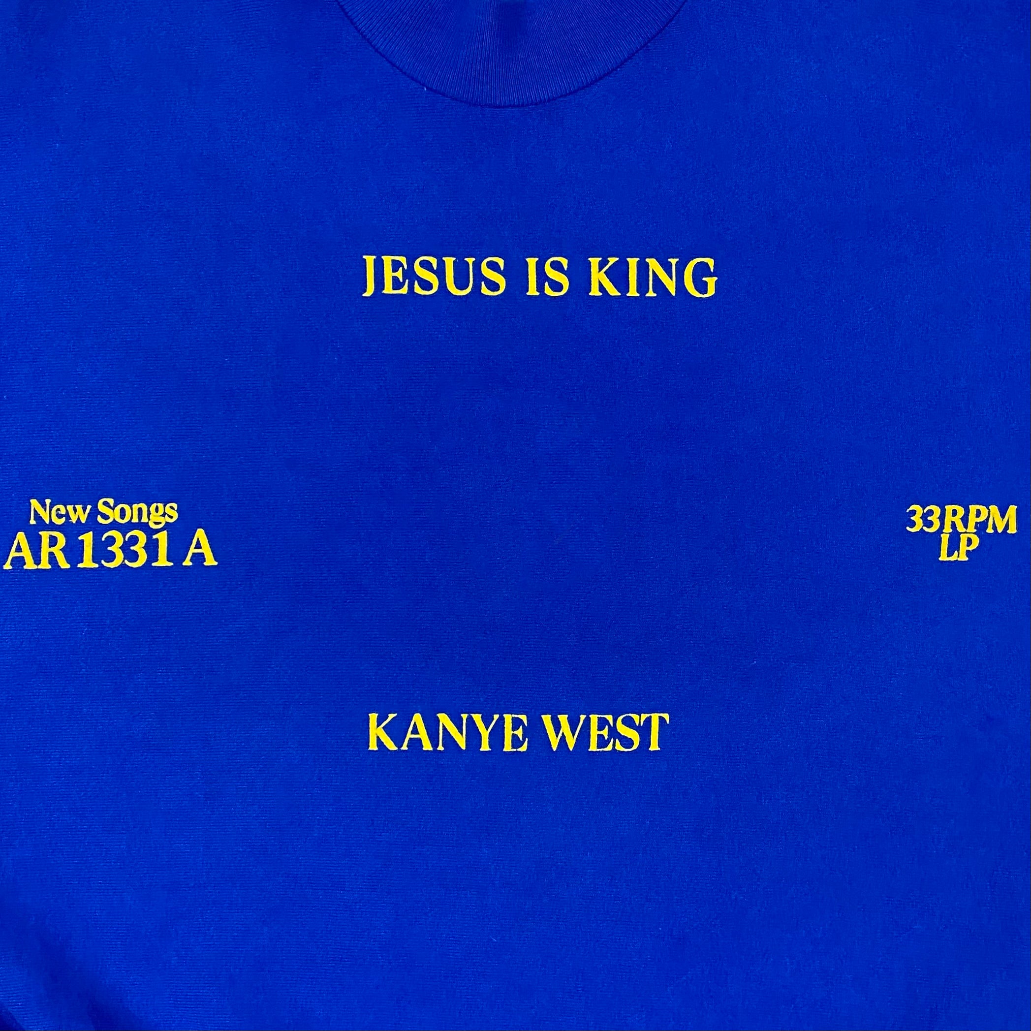 Jesus Is King 2019 Vinyl Crewneck in Blue