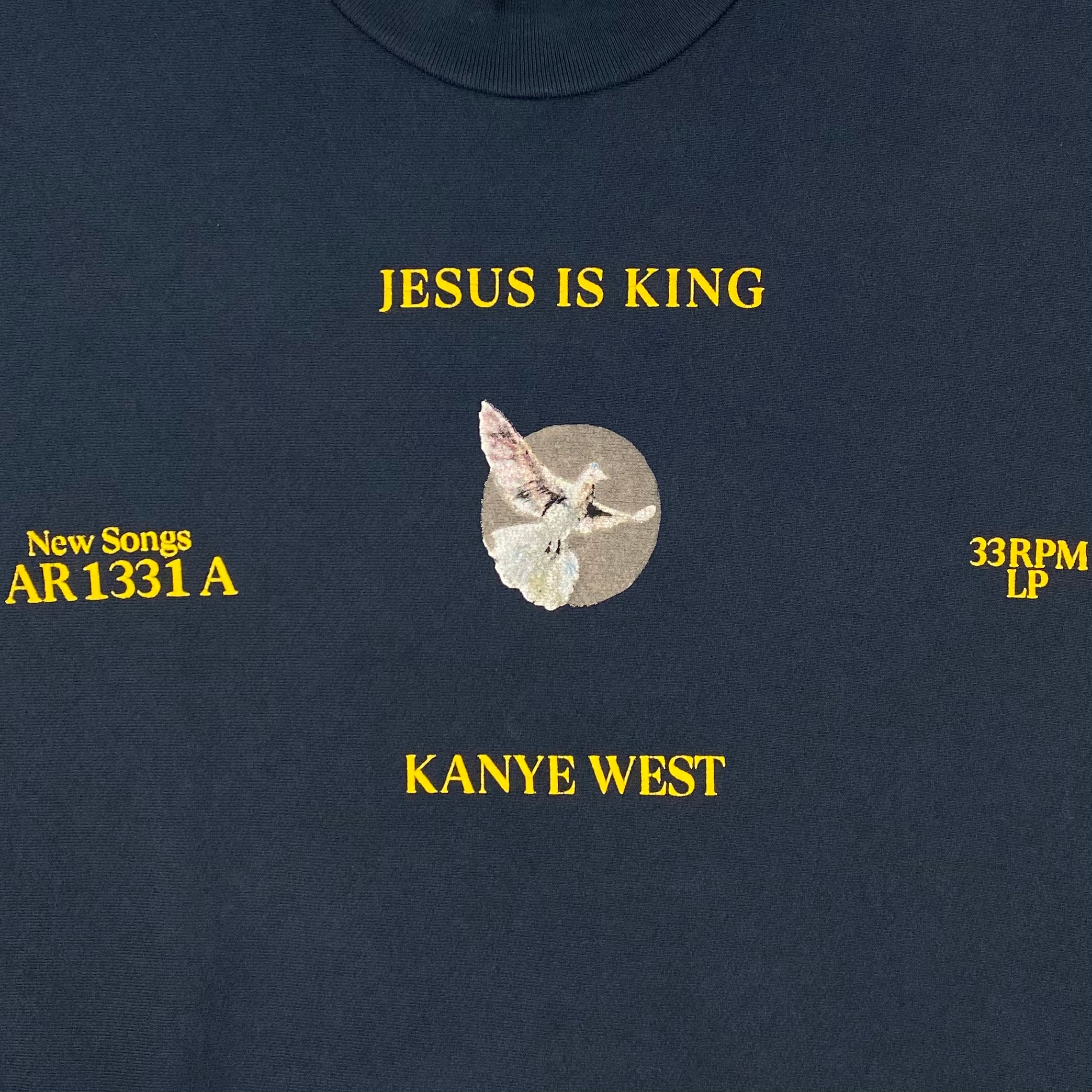 Jesus Is King 2019 Vinyl Dove Crewneck In Navy