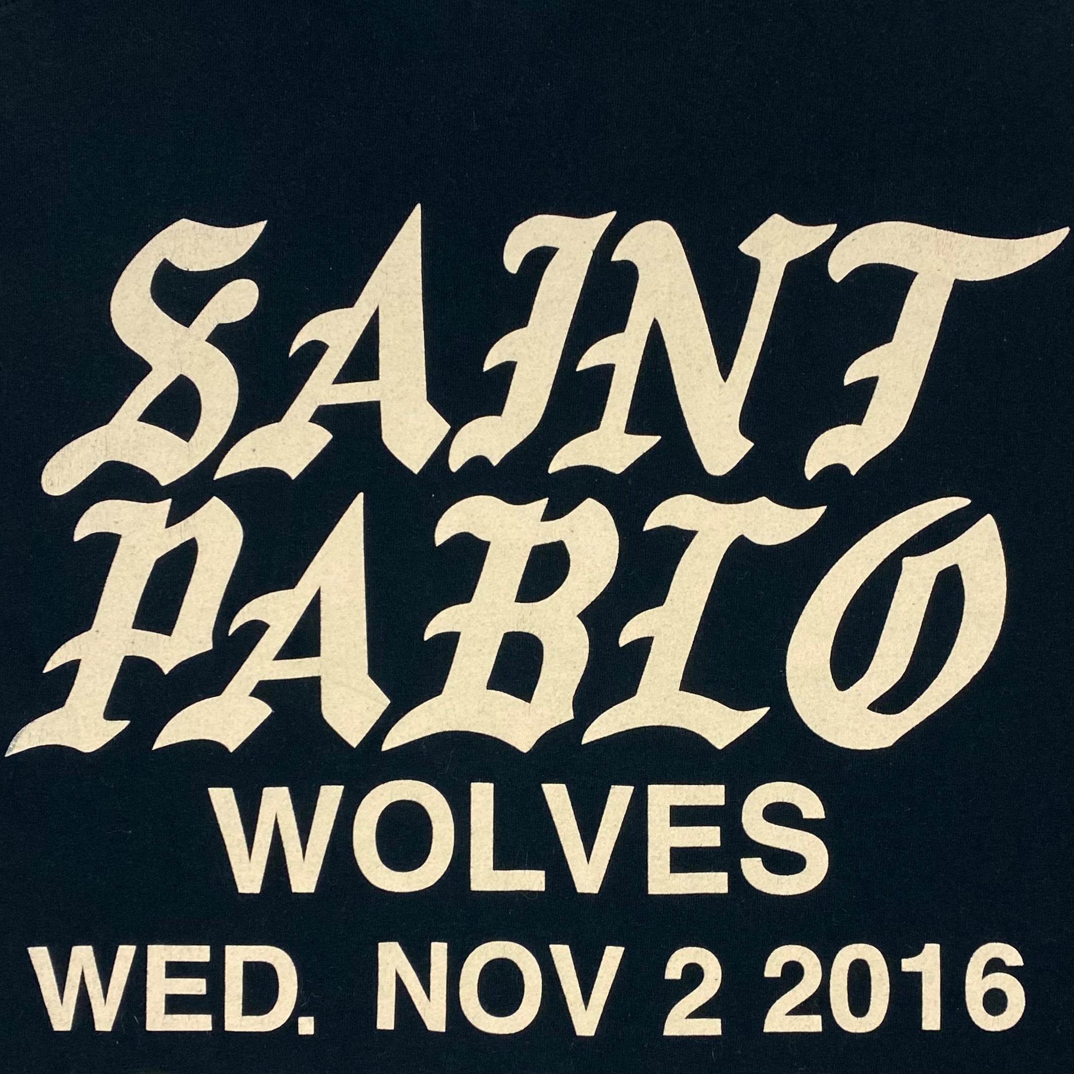 Saint Pablo Tour 2016 Wolves Long Sleeve In Black