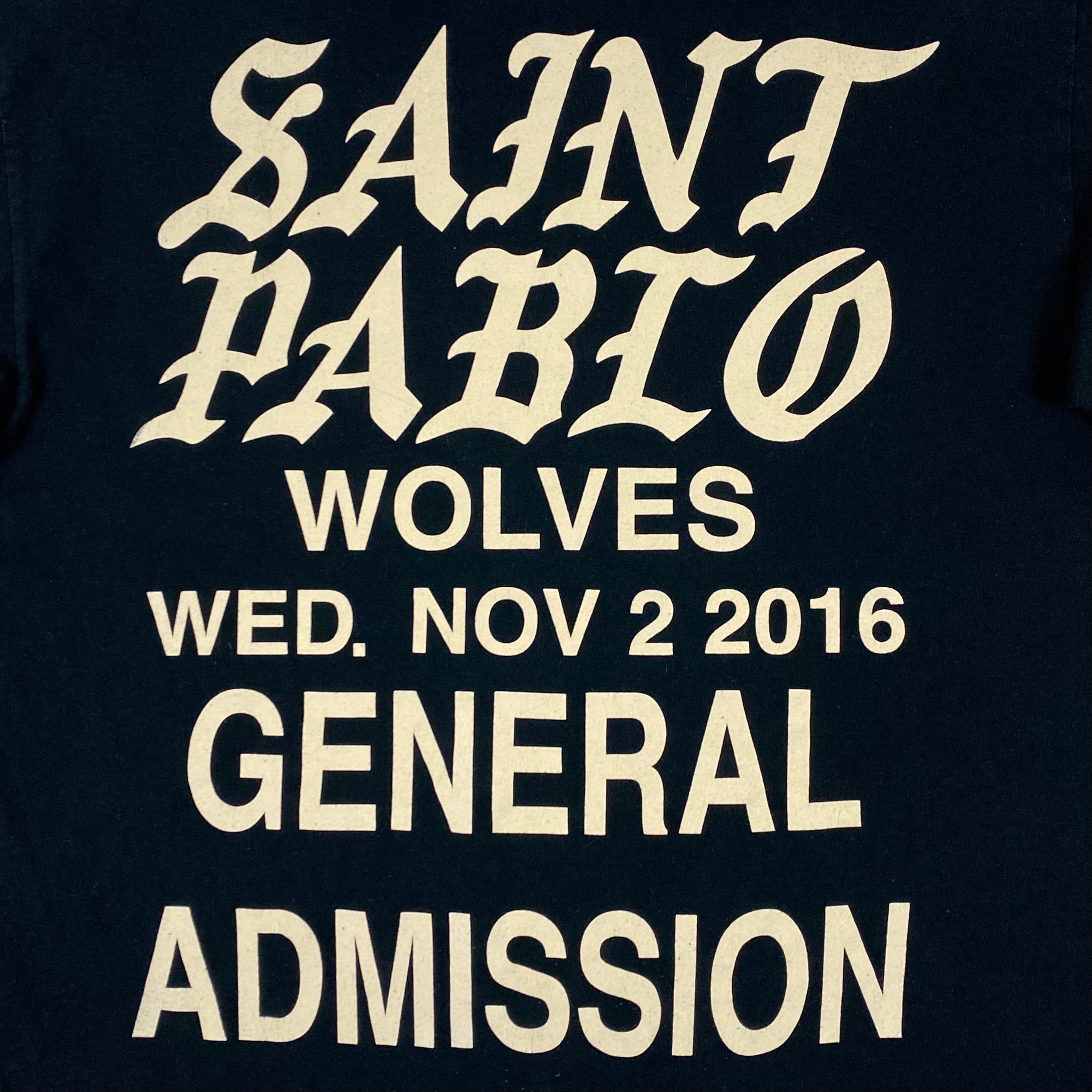 Saint Pablo Tour 2016 Wolves Long Sleeve In Black