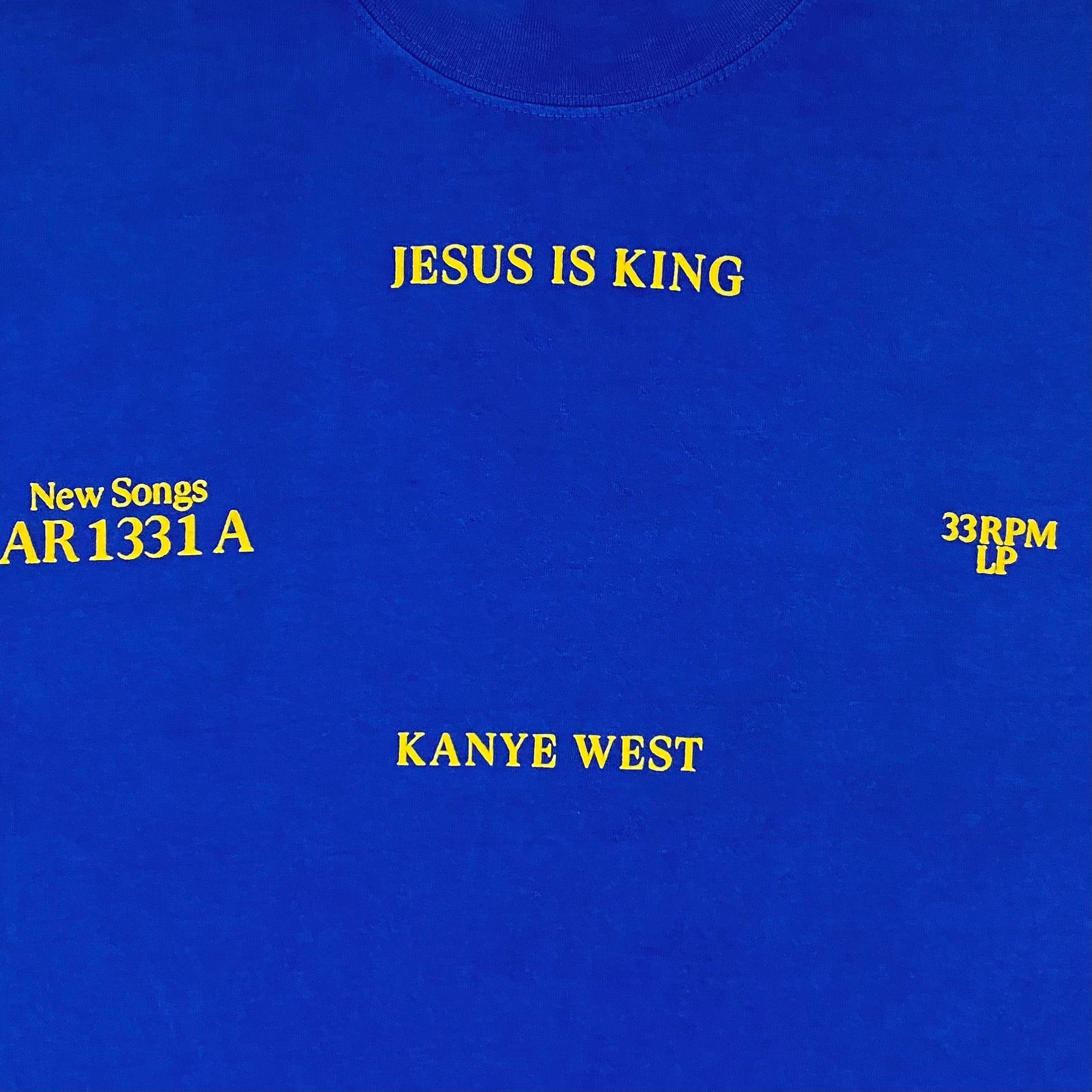 Jesus Is King 2019 Vinyl Album Tee In Blue