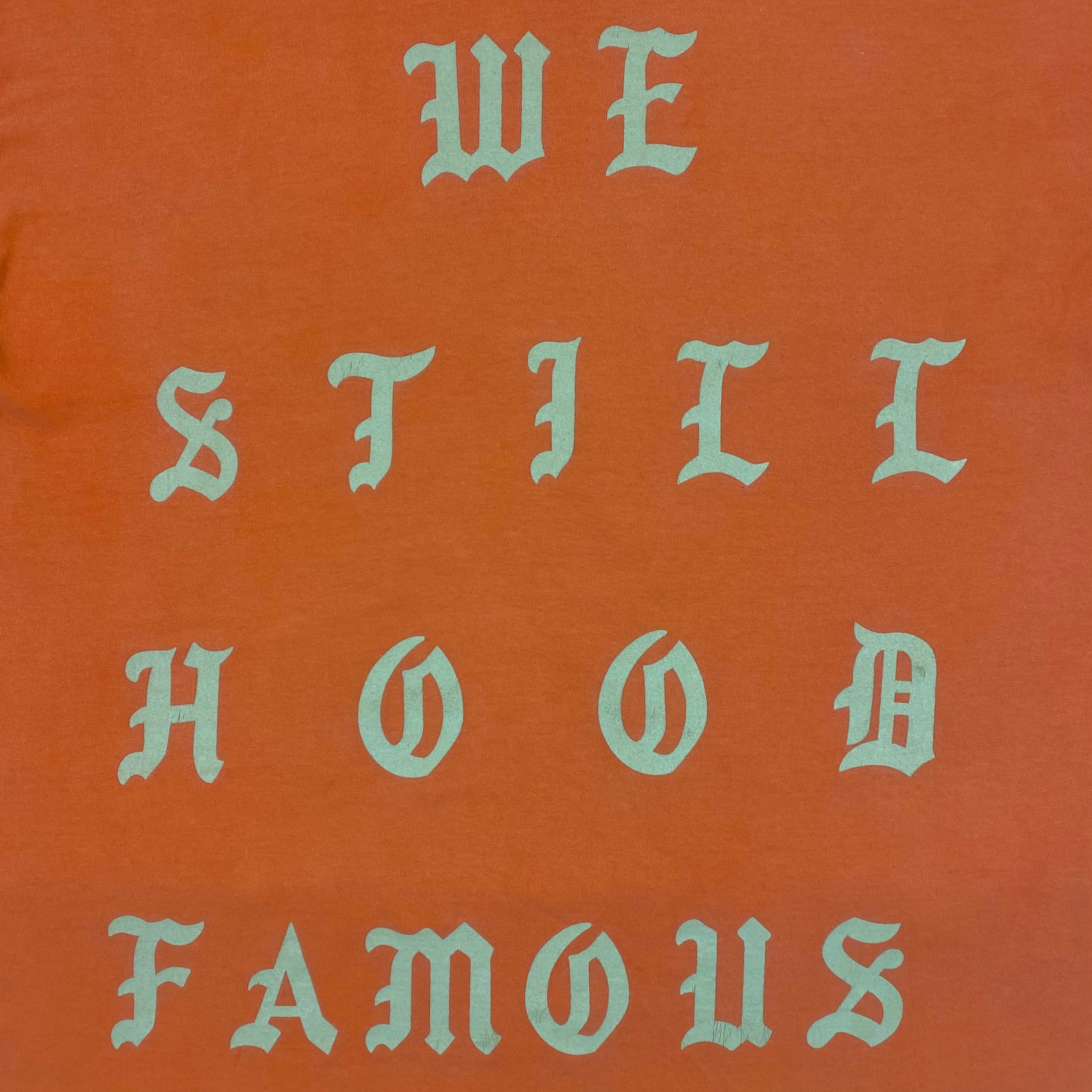 The Life of Pablo 2016 Los Angeles 'Hood Famous' Tee In Orange