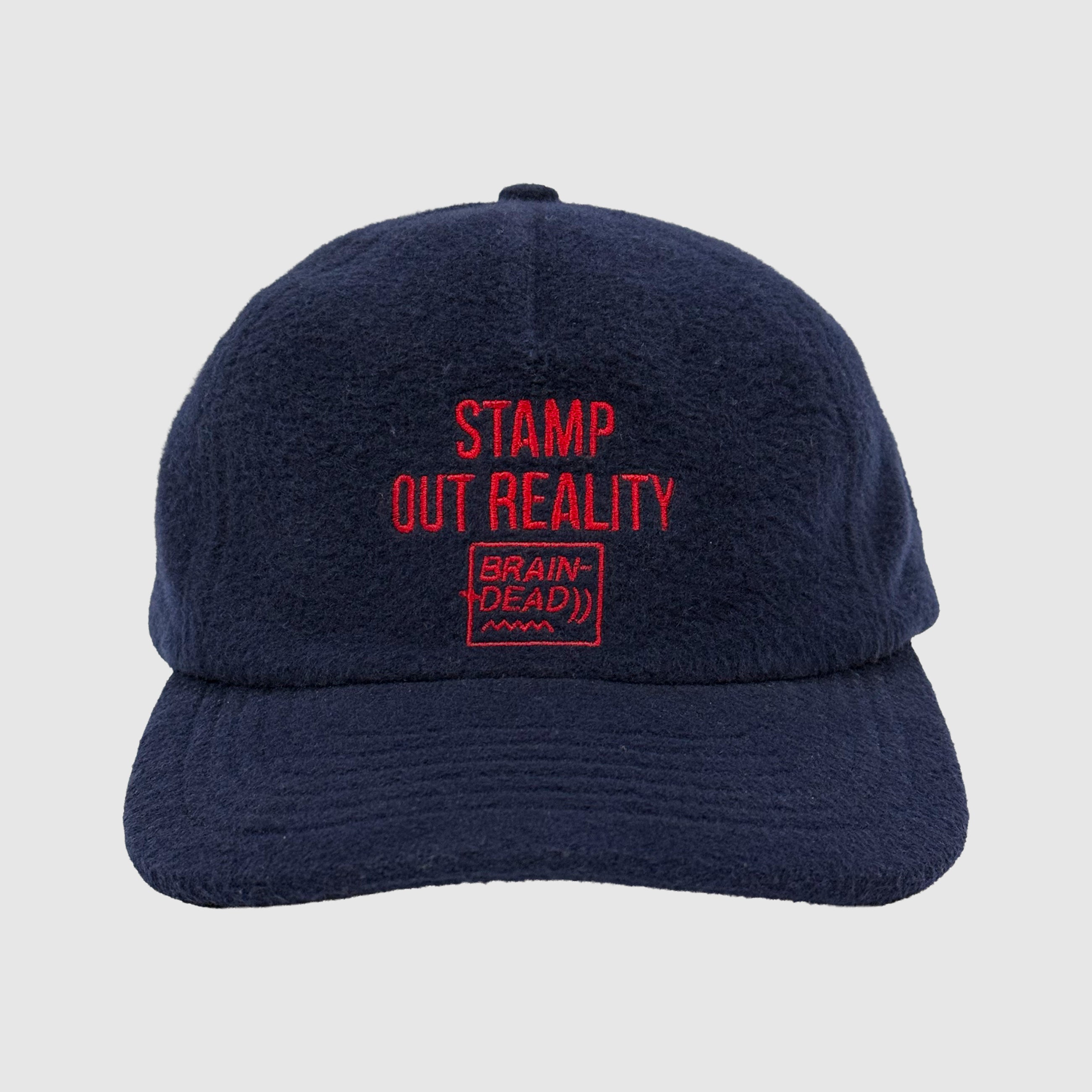 Brain Dead 2016 ‘Stamp Out Reality’ Mohair Hat In Navy