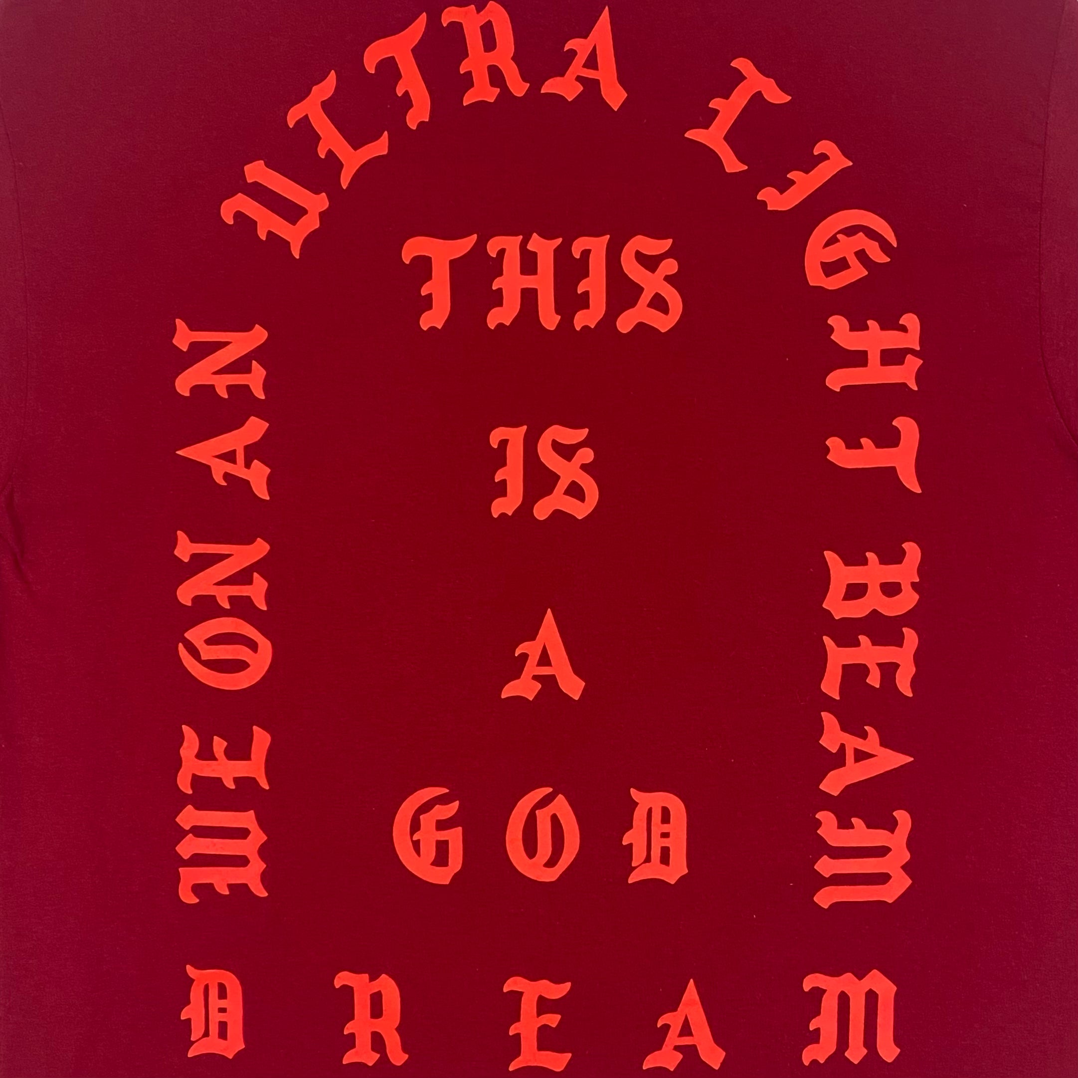 The Life of Pablo 2016 OG ‘Ultralight Beam’ Long Sleeve In Burgundy