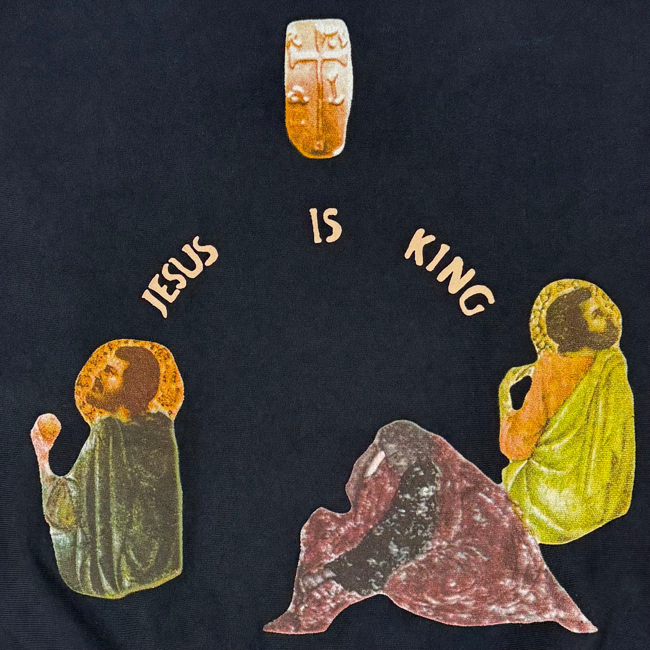 Jesus Is King 2019 Portrait Crewneck Sweater In Navy