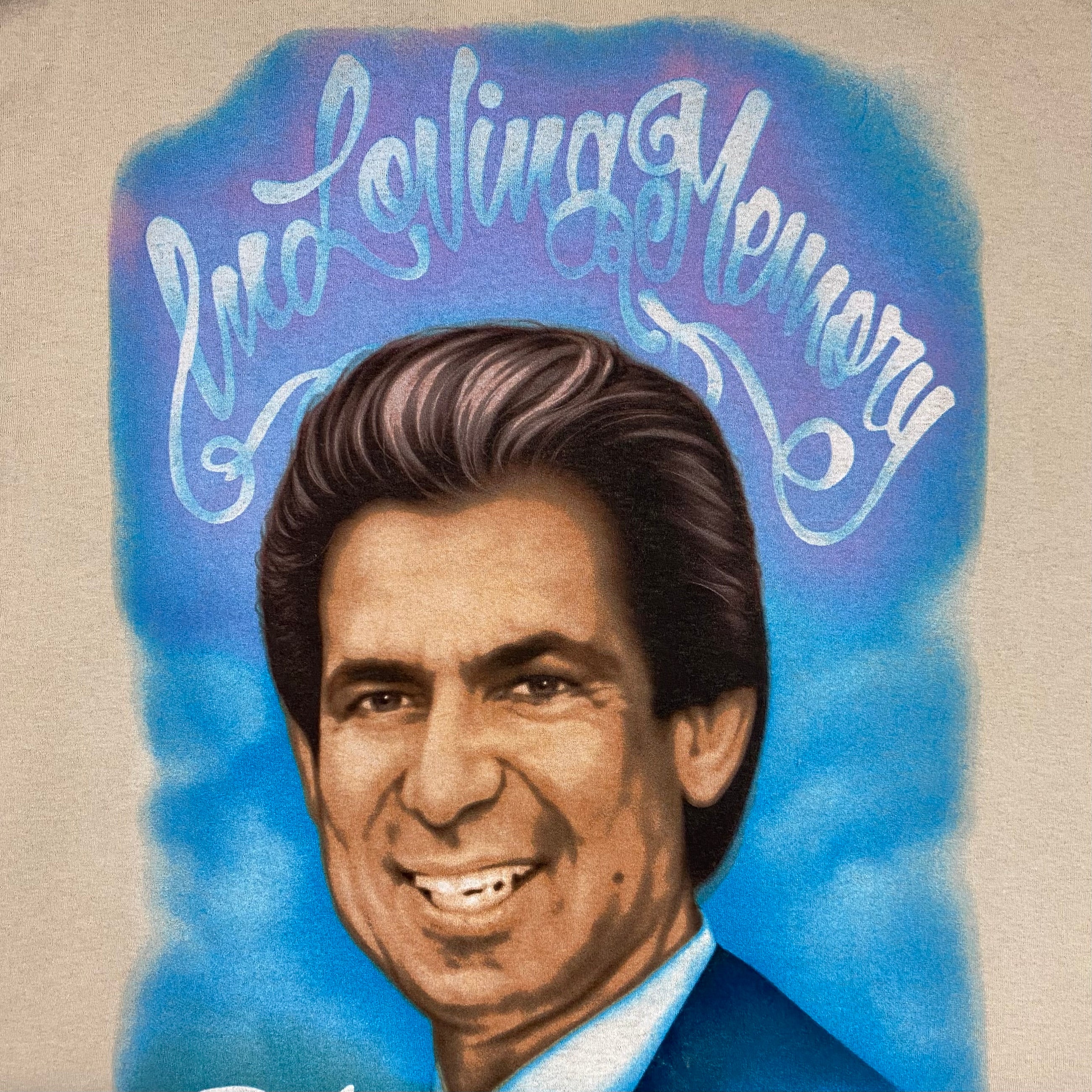 The Life of Pablo 2016 'In Loving Memory' Airbrush Tee In Sand