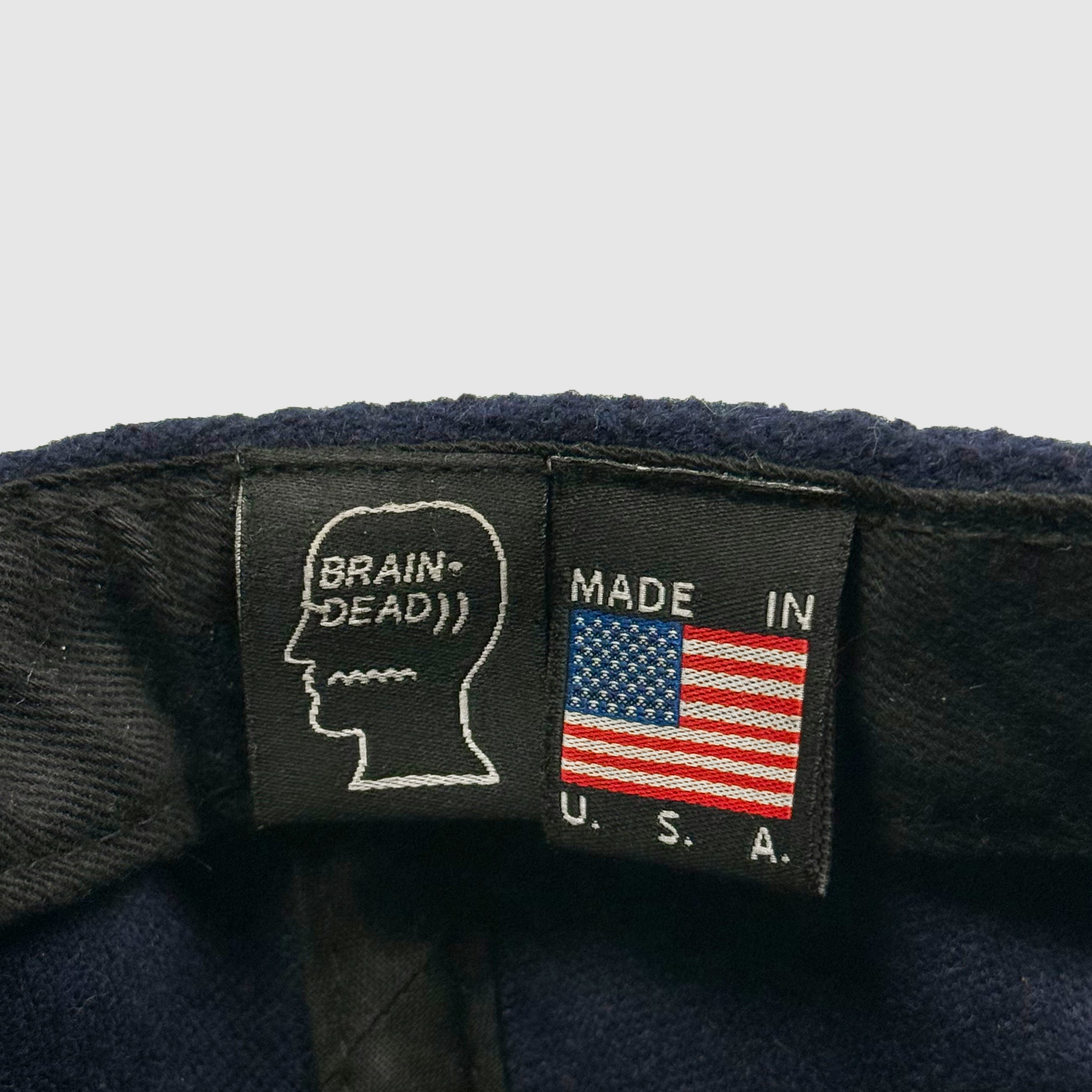 Brain Dead 2016 ‘Stamp Out Reality’ Mohair Hat In Navy