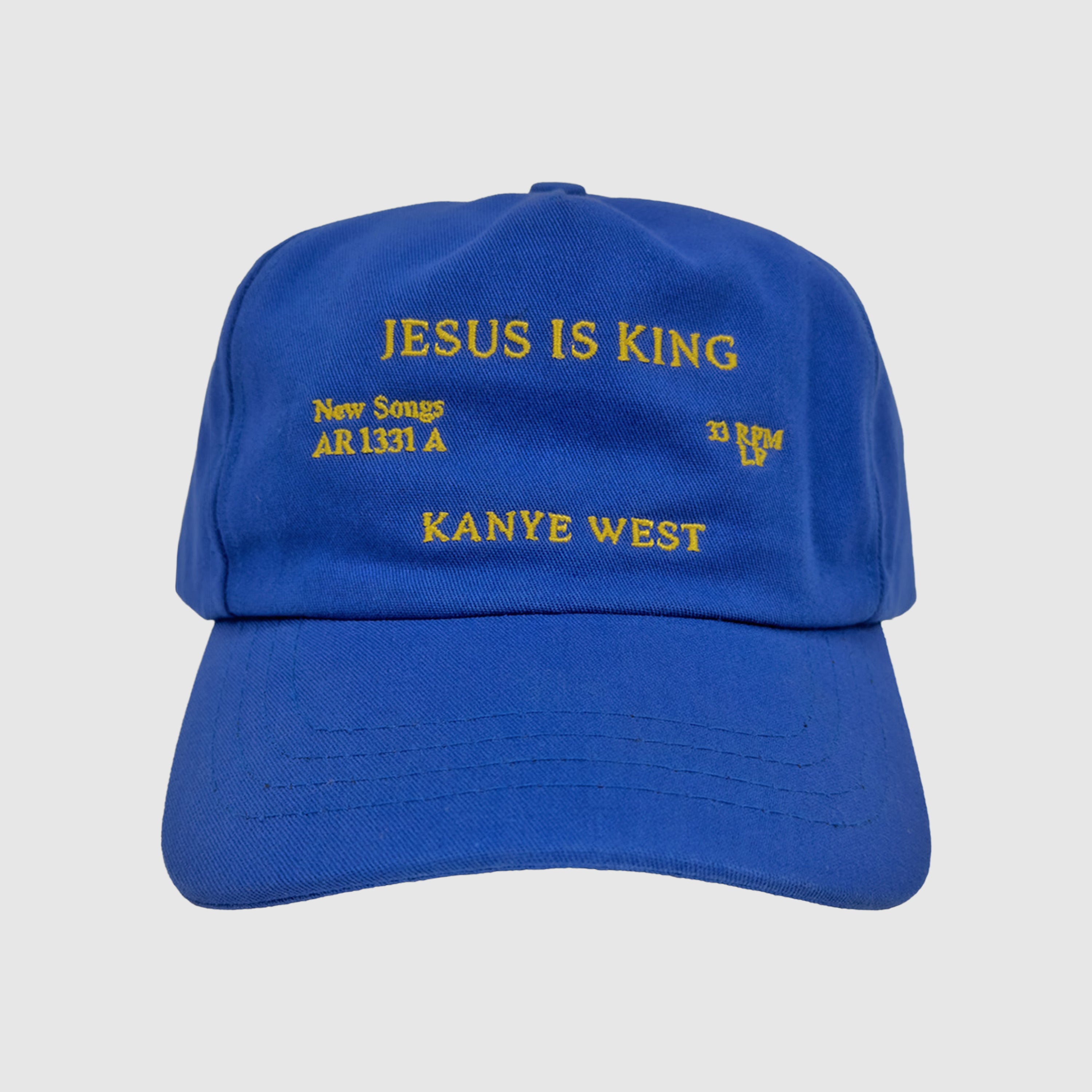Jesus Is King 2019 Embroidered Vinyl Hat In Blue | Paris Saint
