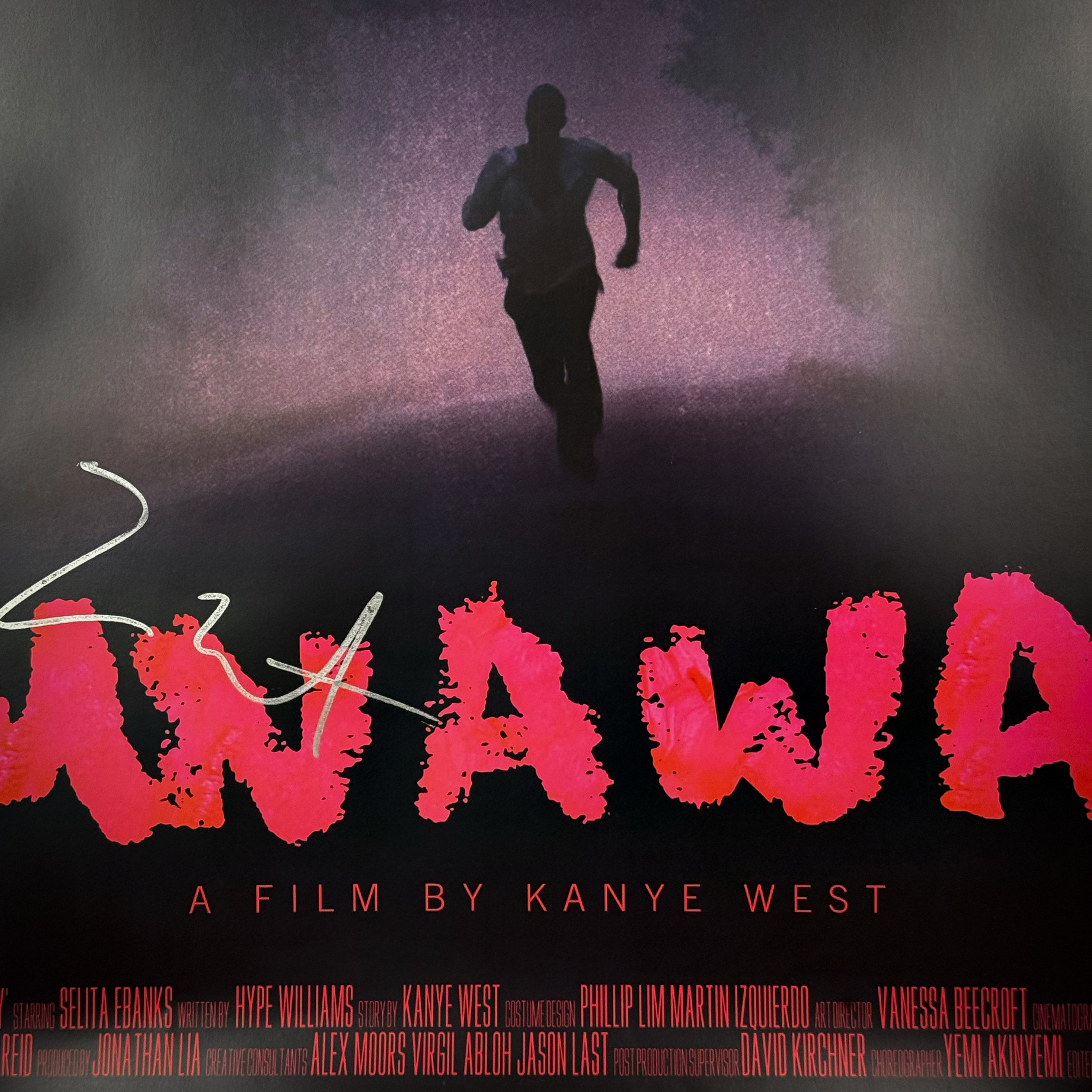 My Beautiful Dark Twisted Fantasy 2010 Runaway Signed Poster
