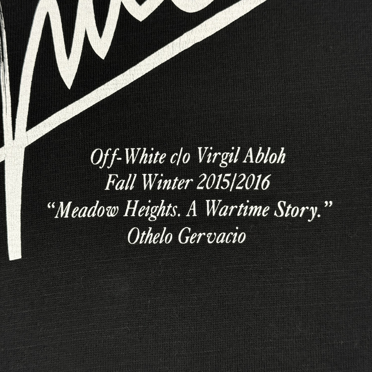 Off-White FW15 'Wartime Story' Oversized Tee
