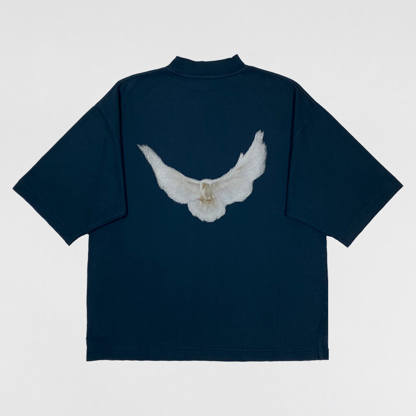 Yeezy Gap Balenciaga 2022 Quarter Sleeve Dove Tee In Dark Blue