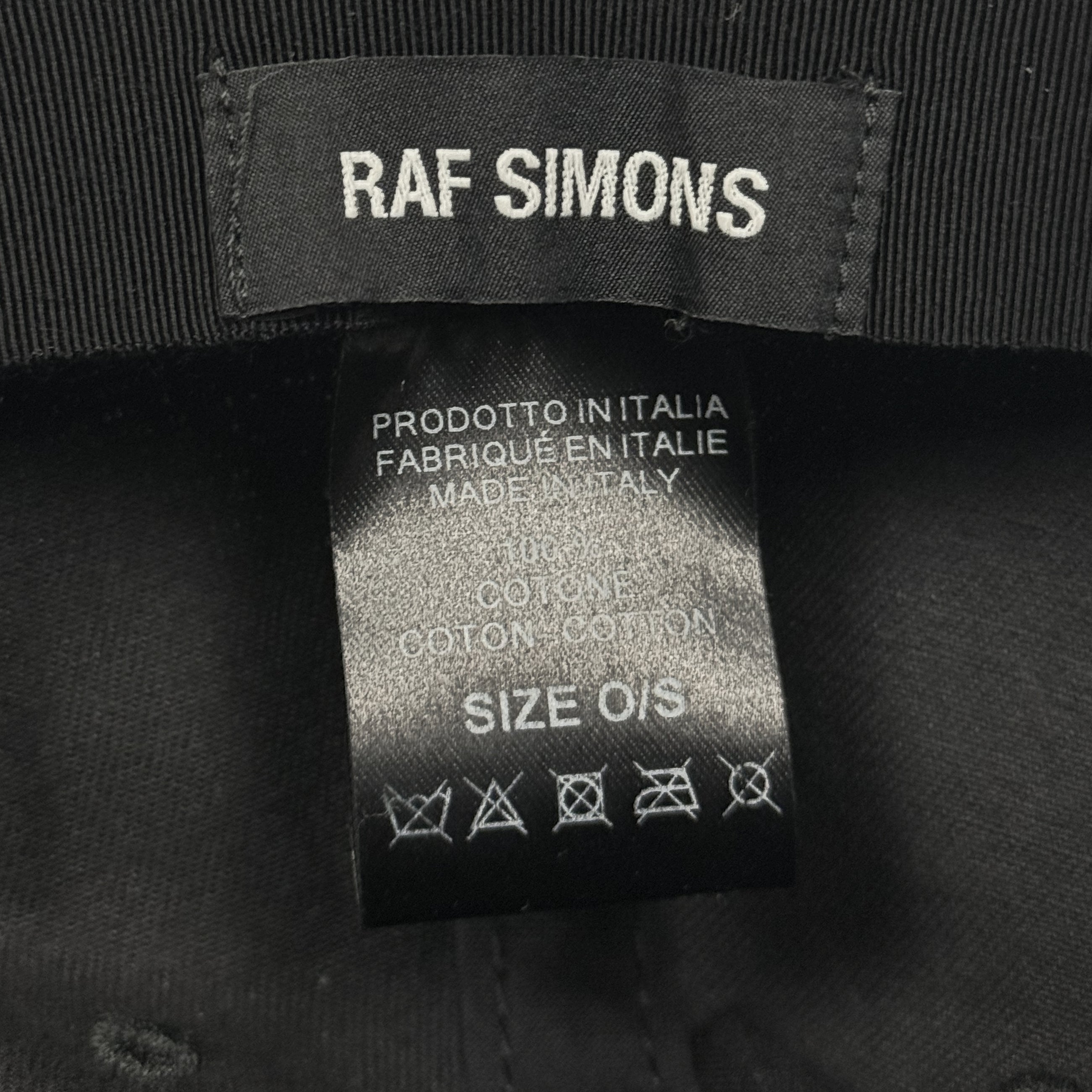 Raf Simons 2021 'Devotion' Logo Hat In Black