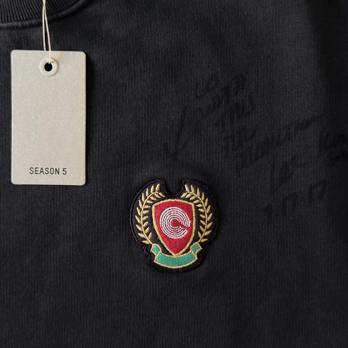 Yeezy Season 5 Calabasas Crest Crewneck In Ink