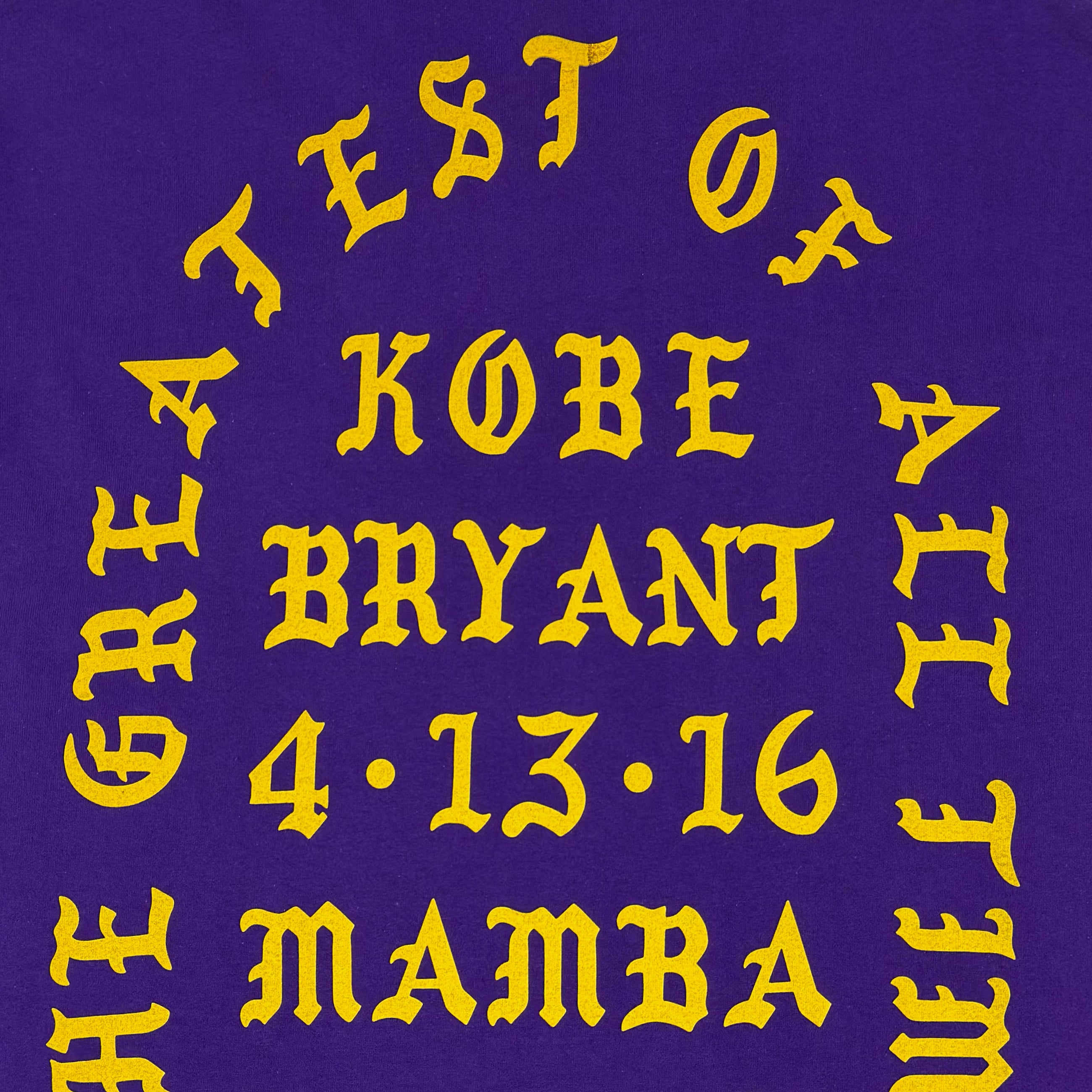 The Life of Pablo 2016 Unreleased ‘I Feel Like Kobe’ Long Sleeve In Purple