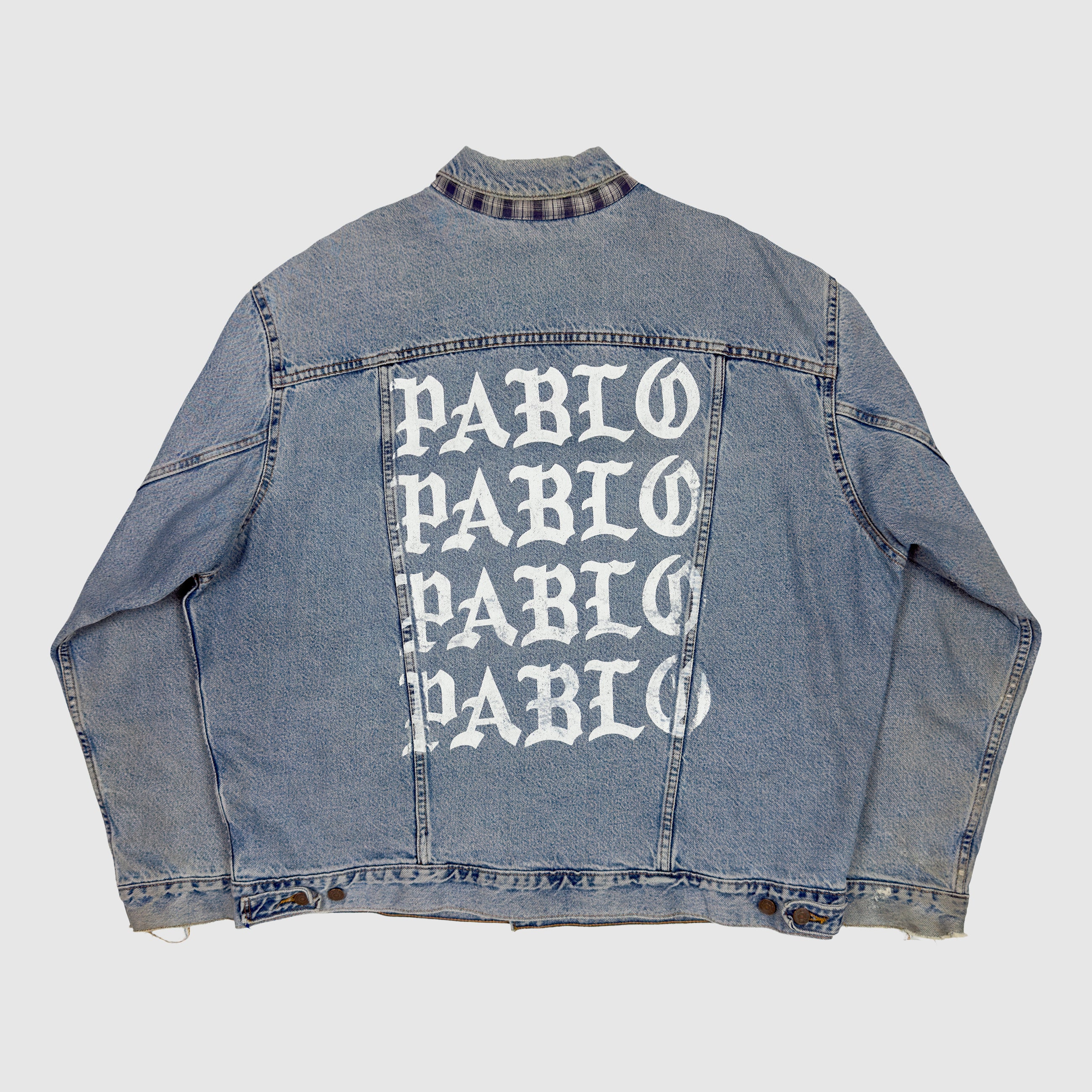 The Life of Pablo 2016 Vintage Levi's Denim Flannel Lined Pablo Jacket