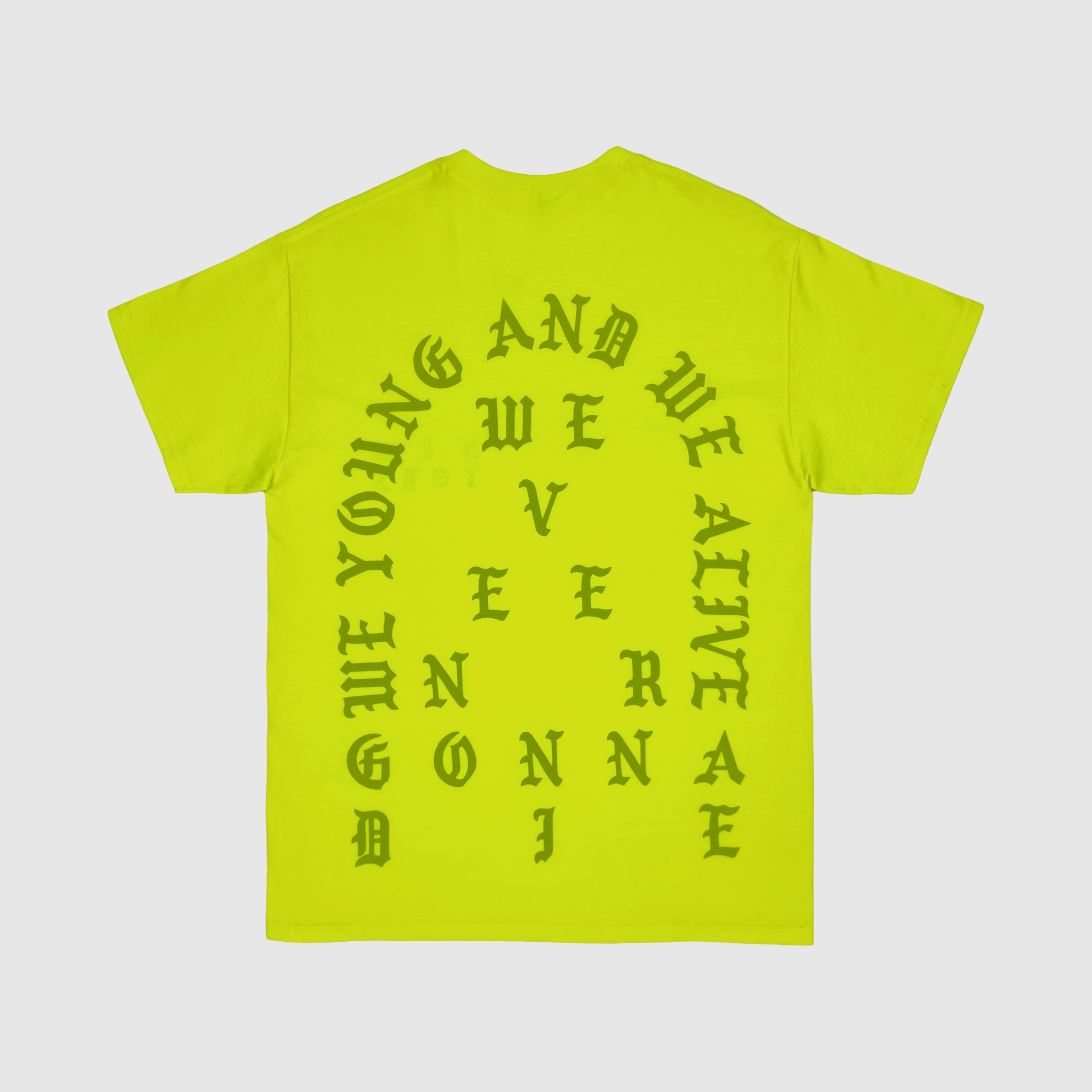 The Life of Pablo 2016 New York ‘Waves’ Tee In Frozen Yellow