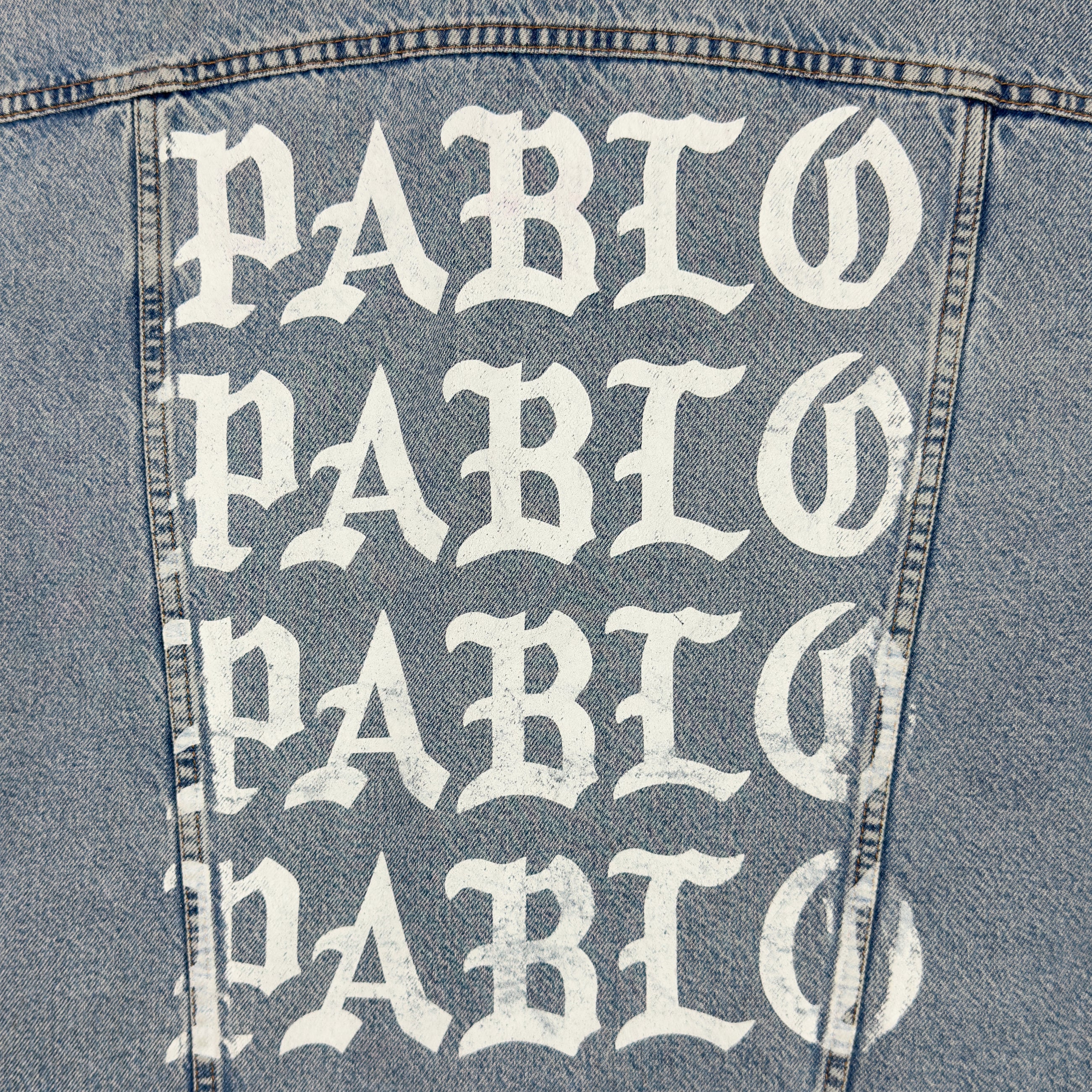 The Life of Pablo 2016 Vintage Levi's Denim Flannel Lined Pablo Jacket