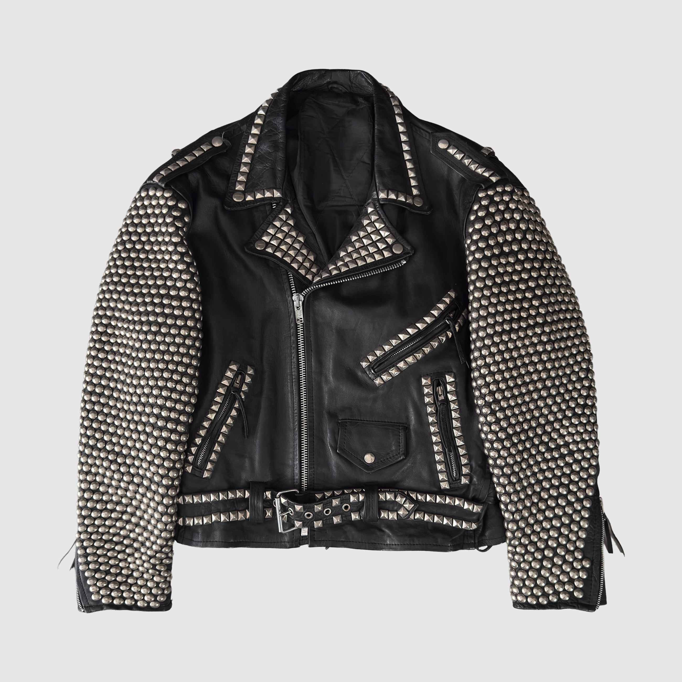 Vintage 1995 Hand Studded Leather Jacket (Yeezus Era)