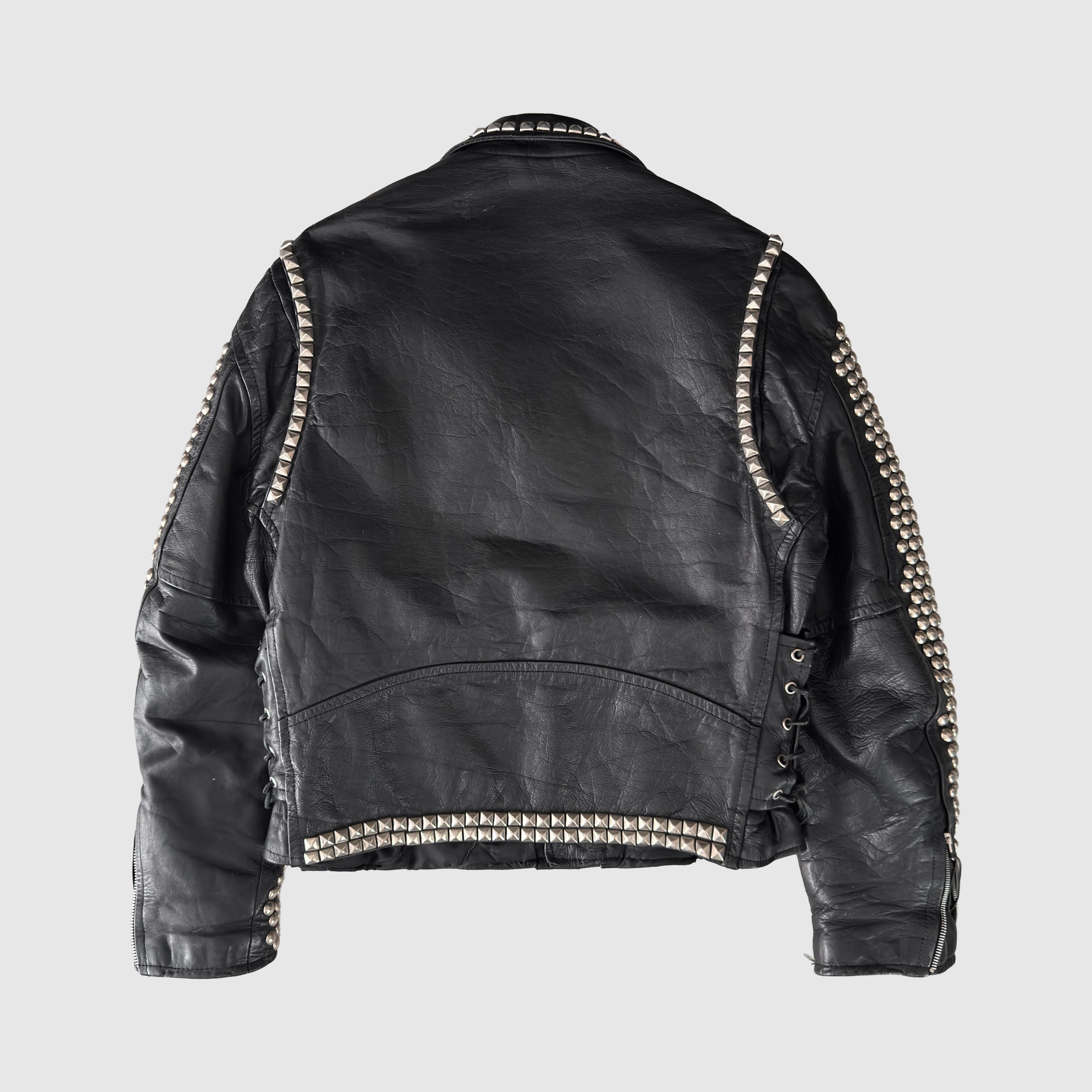 Vintage 1995 Hand Studded Leather Jacket (Yeezus Era)