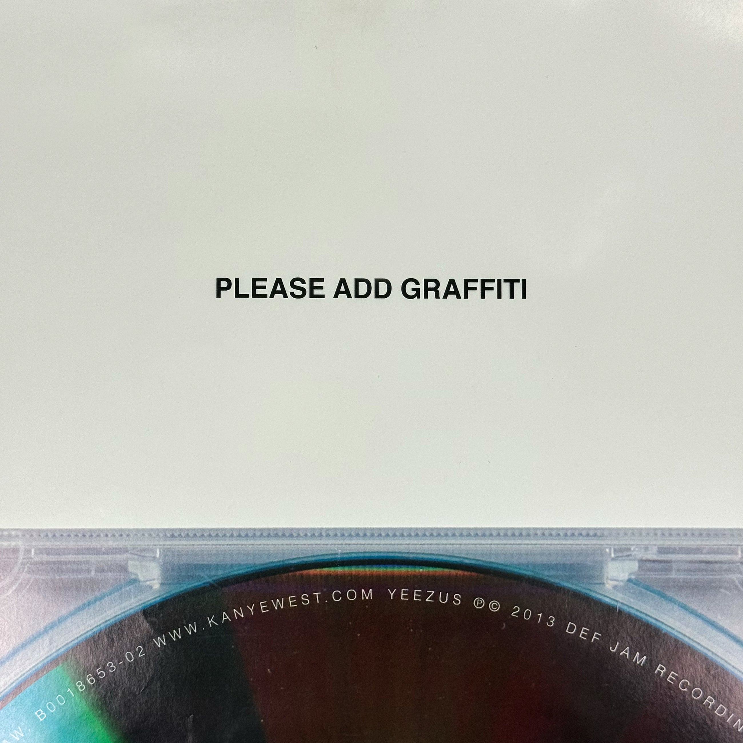 Yeezus 2013 Unreleased 'Add Graffiti' Poster By Virgil Abloh