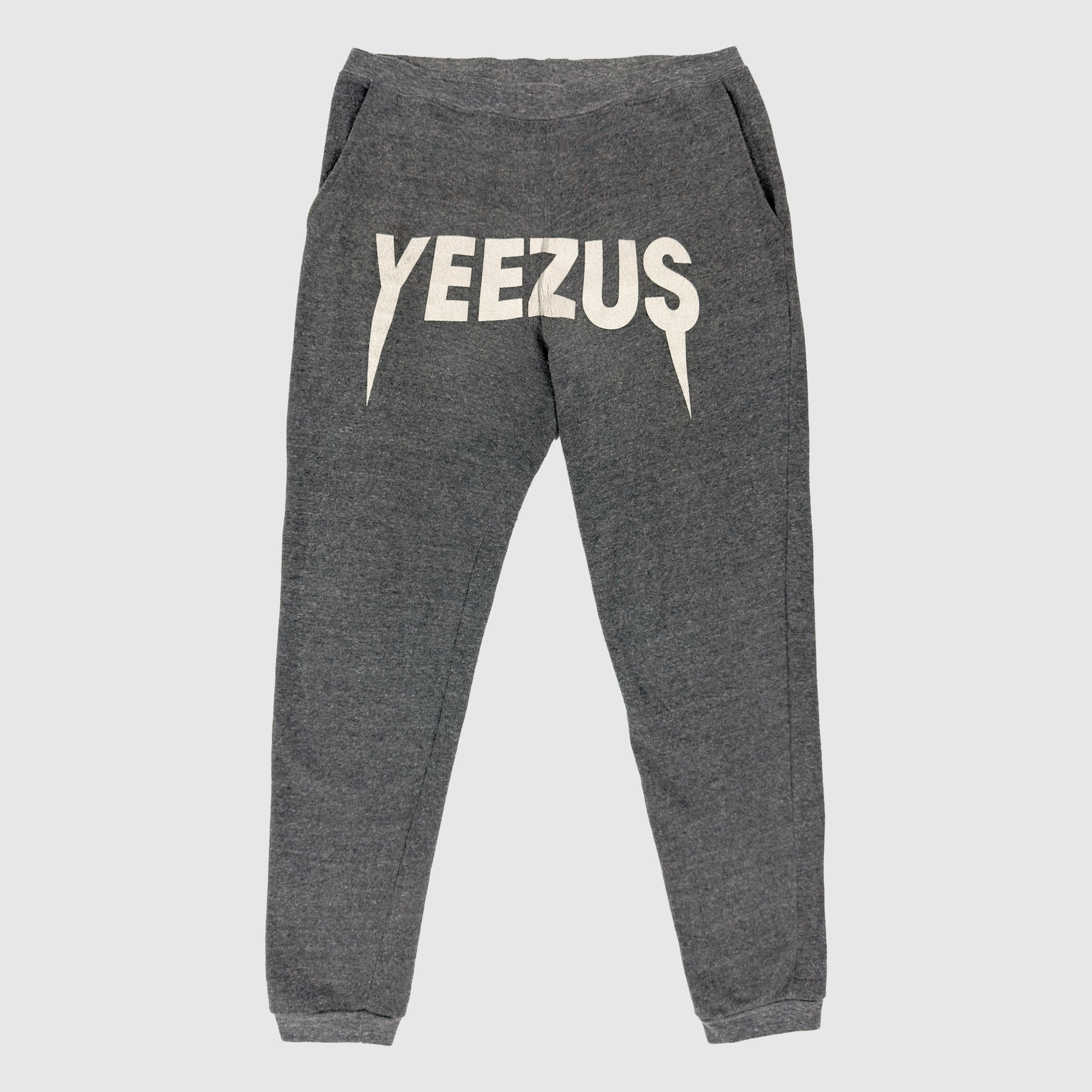 Yeezus Tour 2014 Logo Sweatpants In Heather Grey