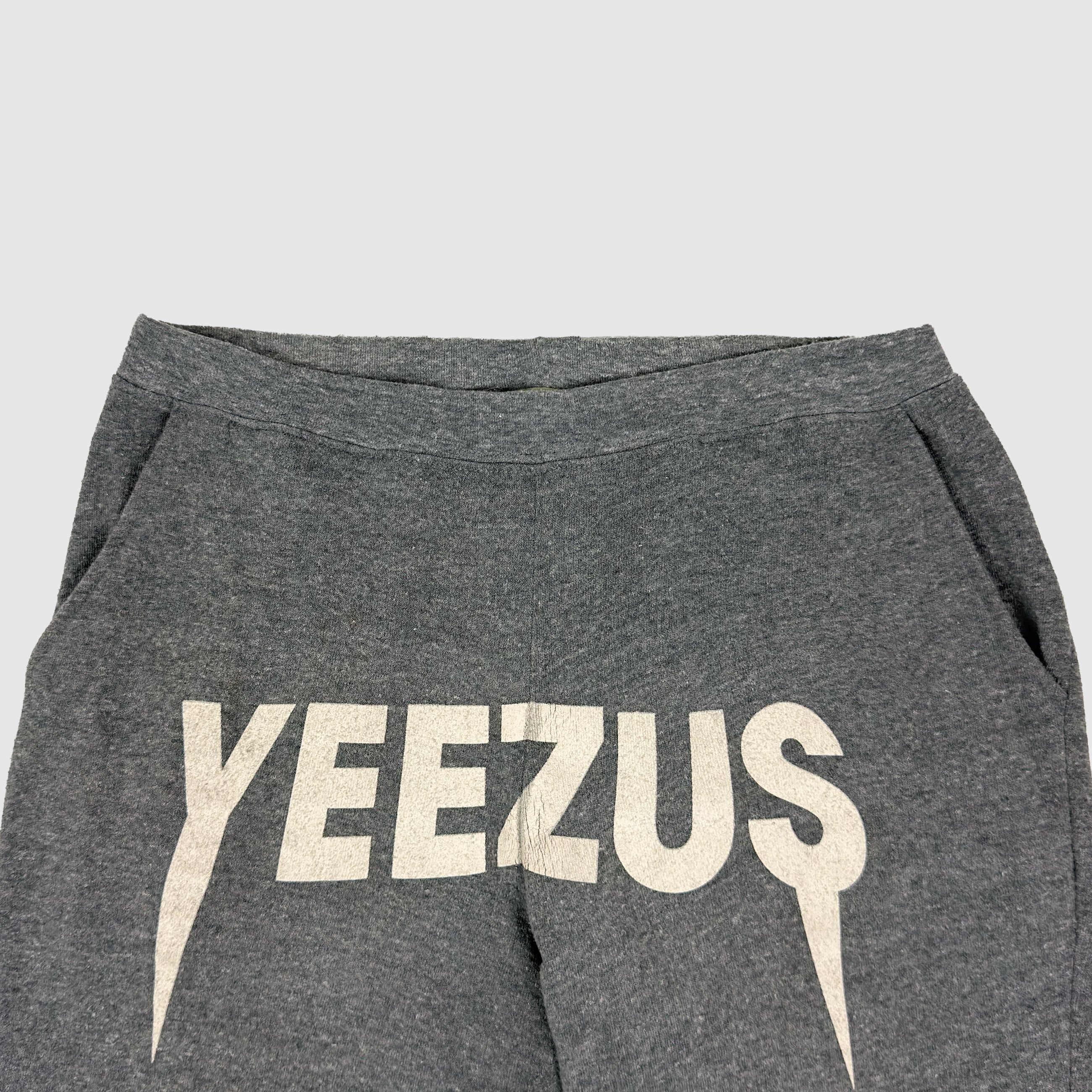 Yeezus Tour 2014 Logo Sweatpants In Heather Grey
