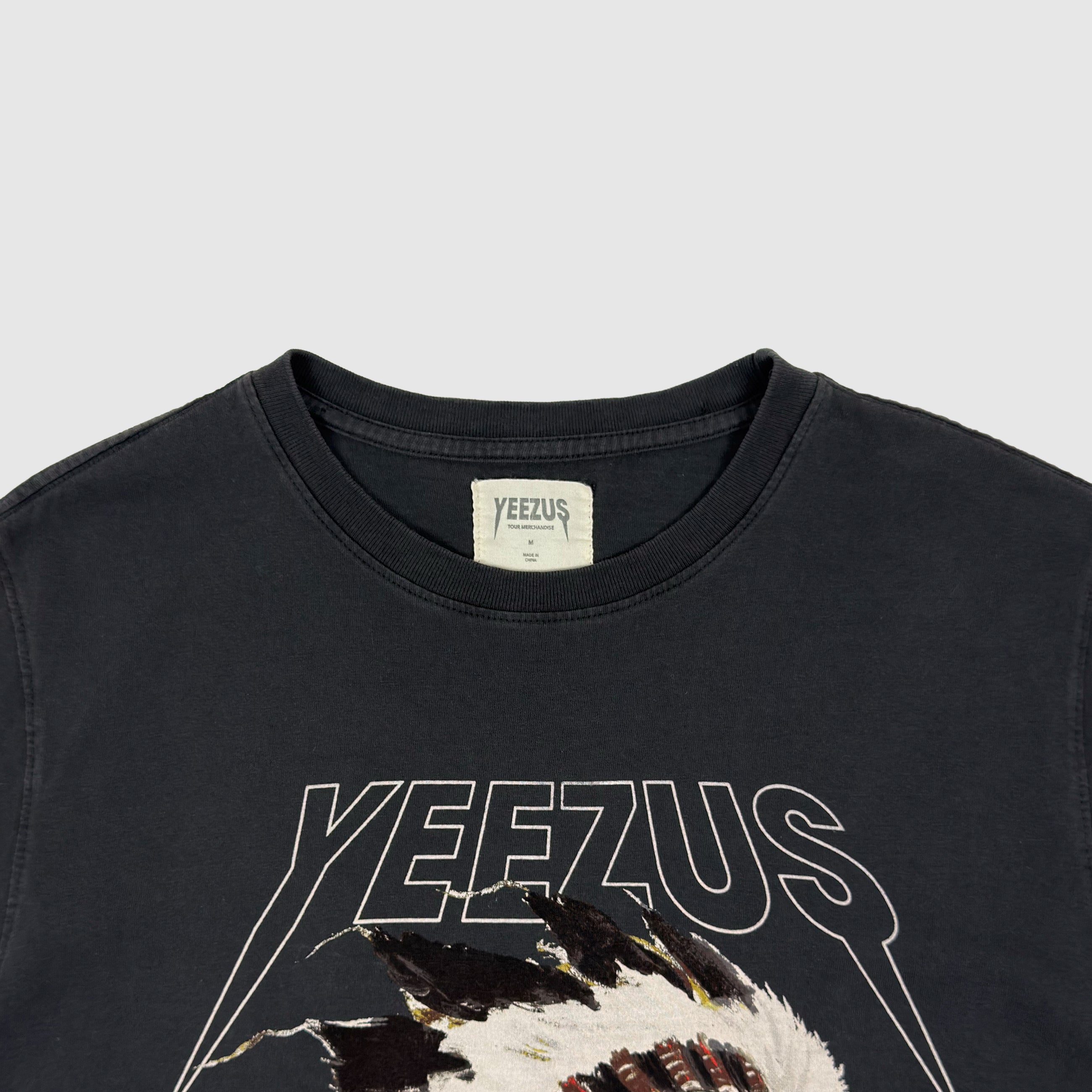 Yeezus Tour 2013 'Black Friday' Native Skull Tee By Wes Lang