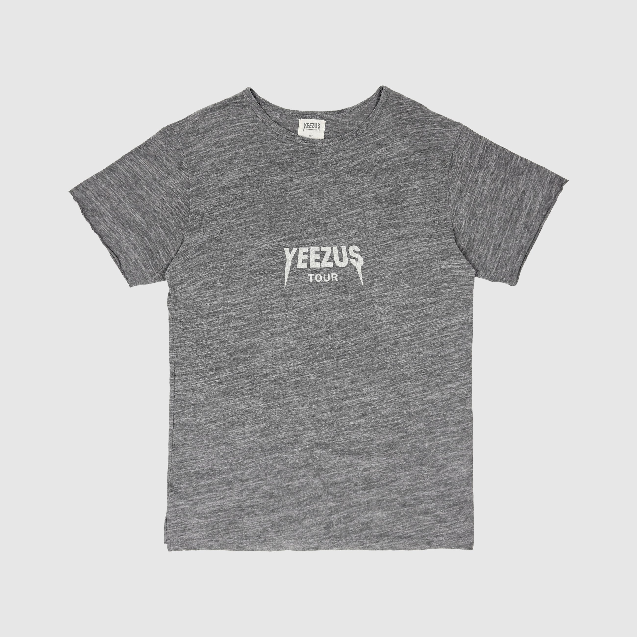 Yeezus Tour 2013 'Black Friday' Logo Tee In Heather Grey
