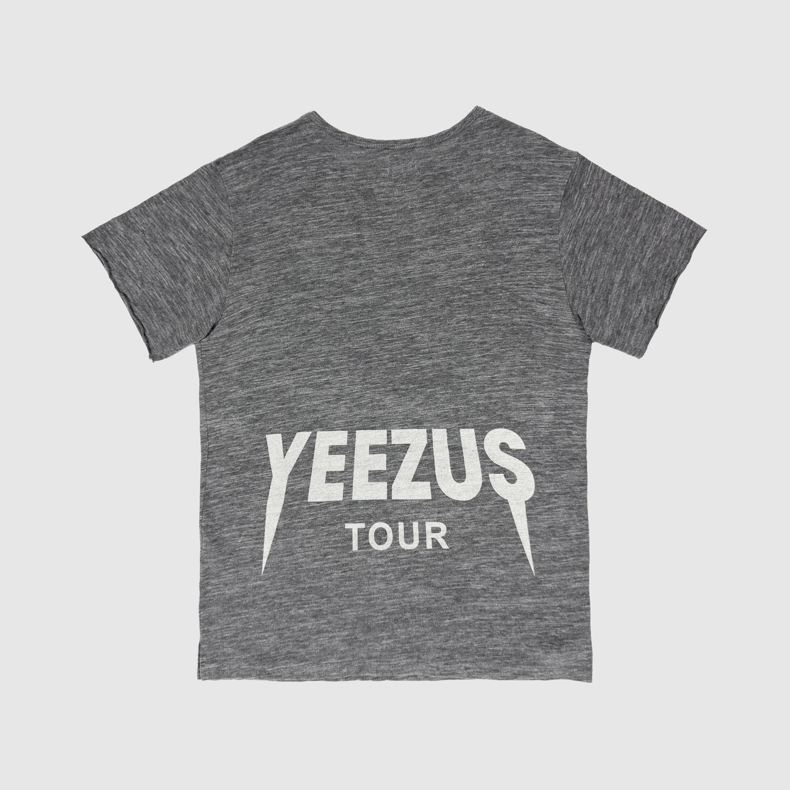 Yeezus Tour 2013 'Black Friday' Logo Tee In Heather Grey