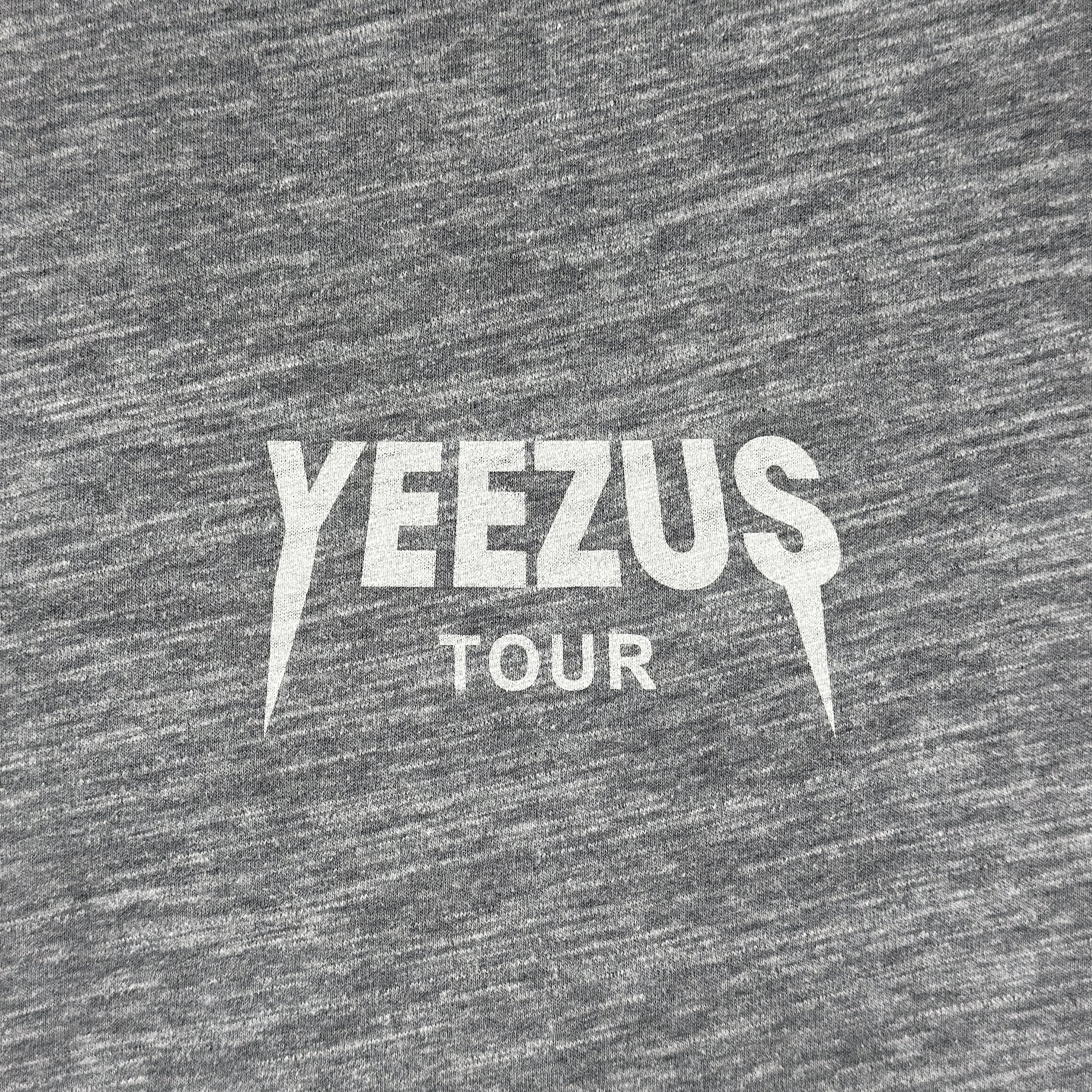 Yeezus Tour 2013 'Black Friday' Logo Tee In Heather Grey