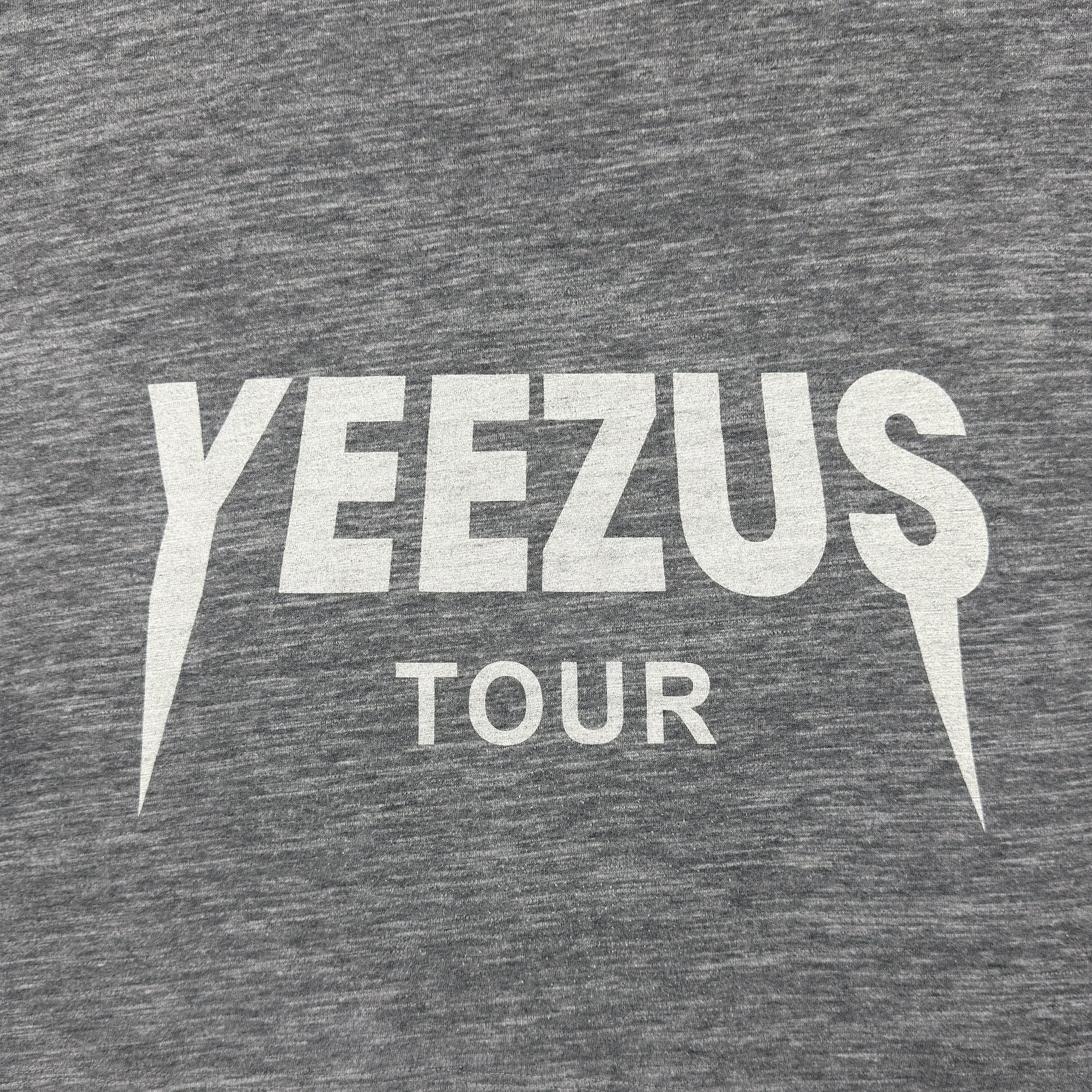 Yeezus Tour 2013 'Black Friday' Logo Tee In Heather Grey