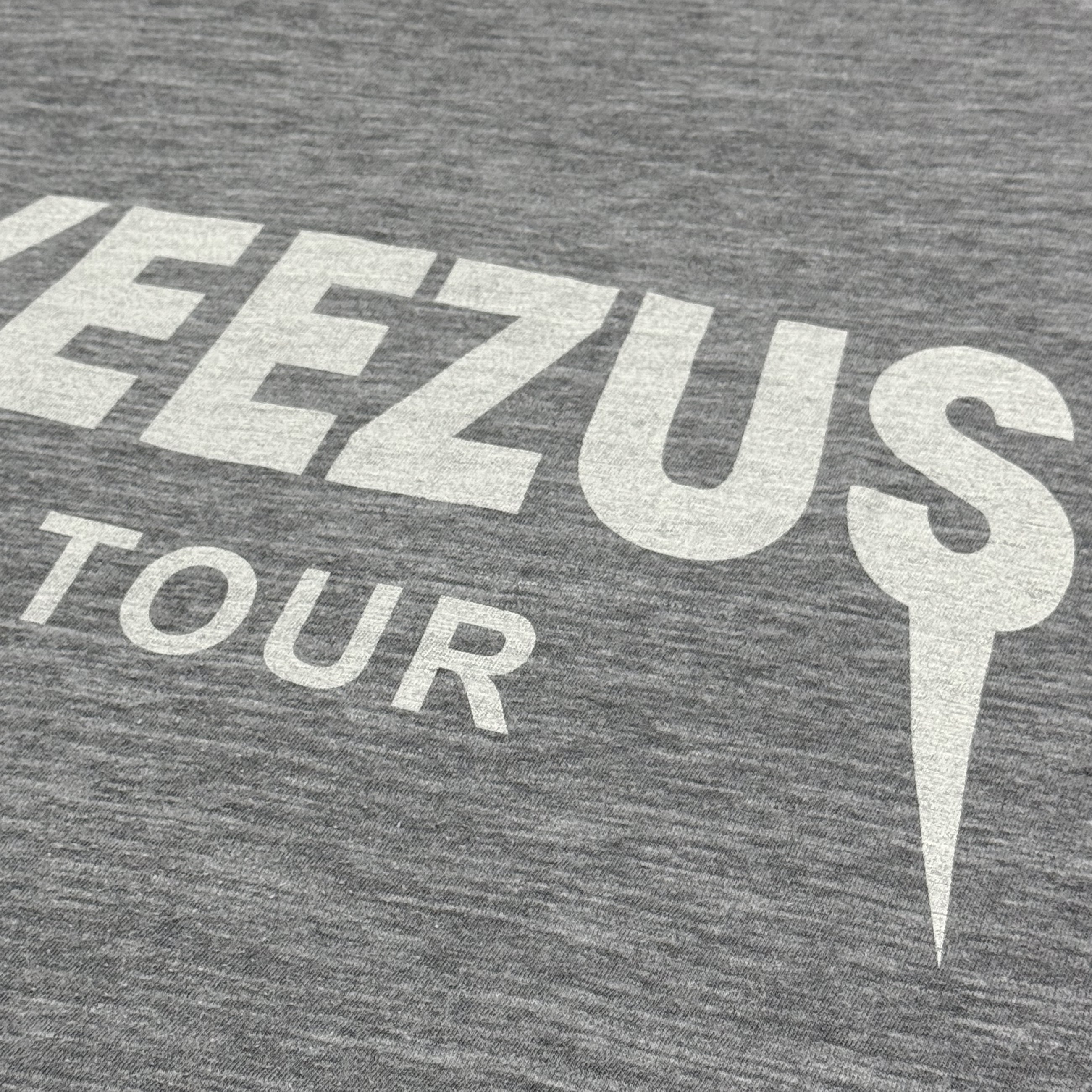 Yeezus Tour 2013 'Black Friday' Logo Tee In Heather Grey