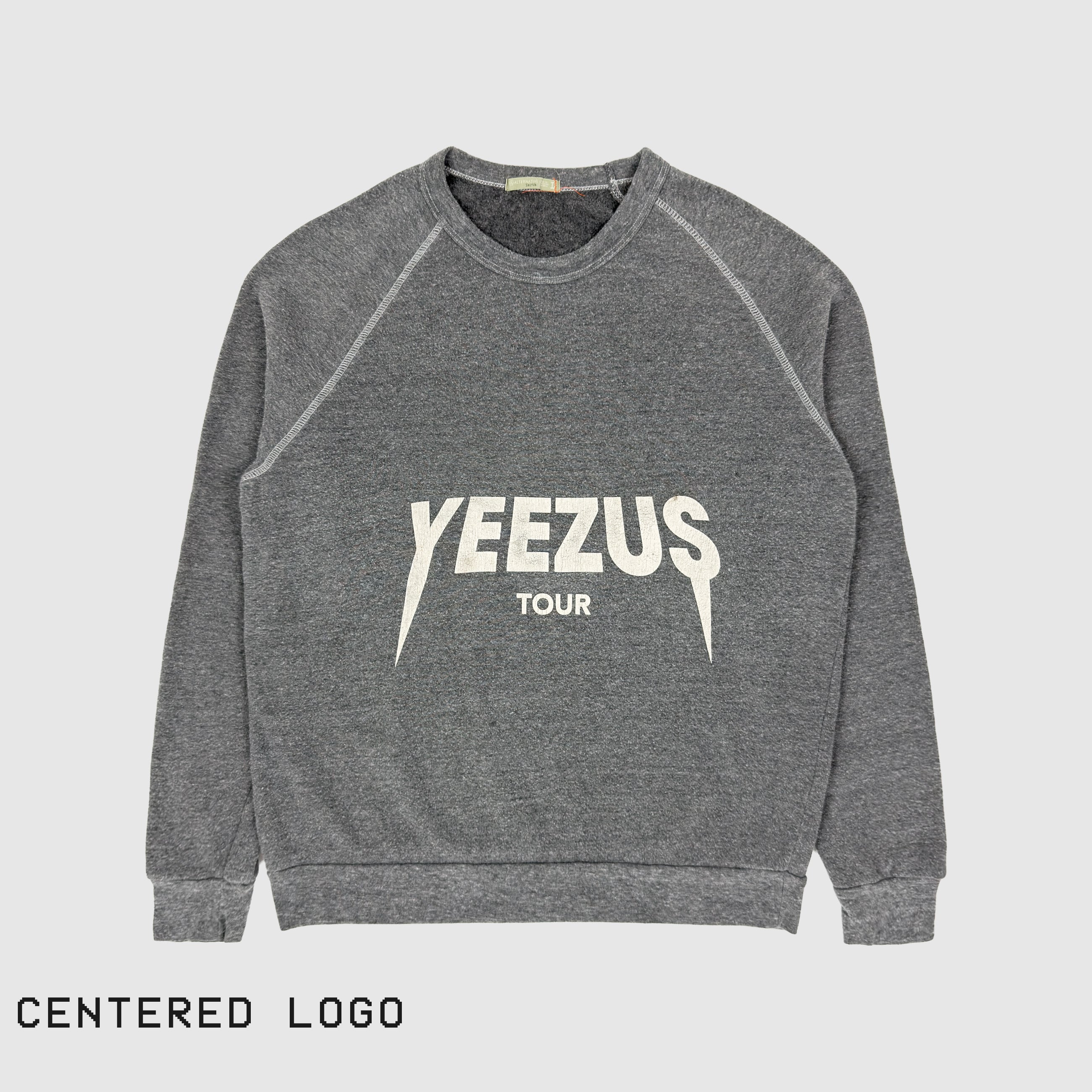 Yeezus Tour 2013 OG Raglan Crewneck By Virgil Abloh