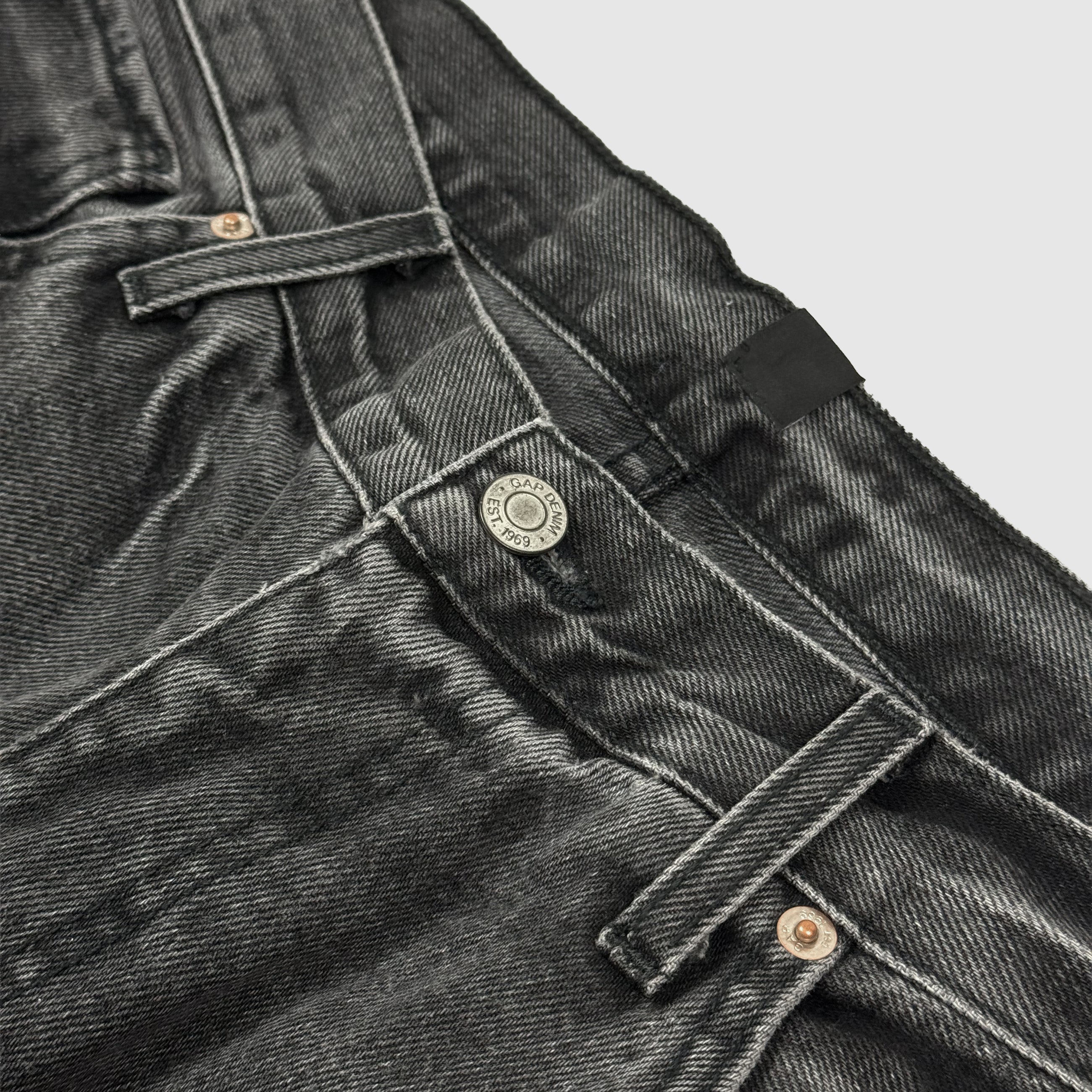 Yeezy Gap Balenciaga 2022 Washed Denim Pants In Grey