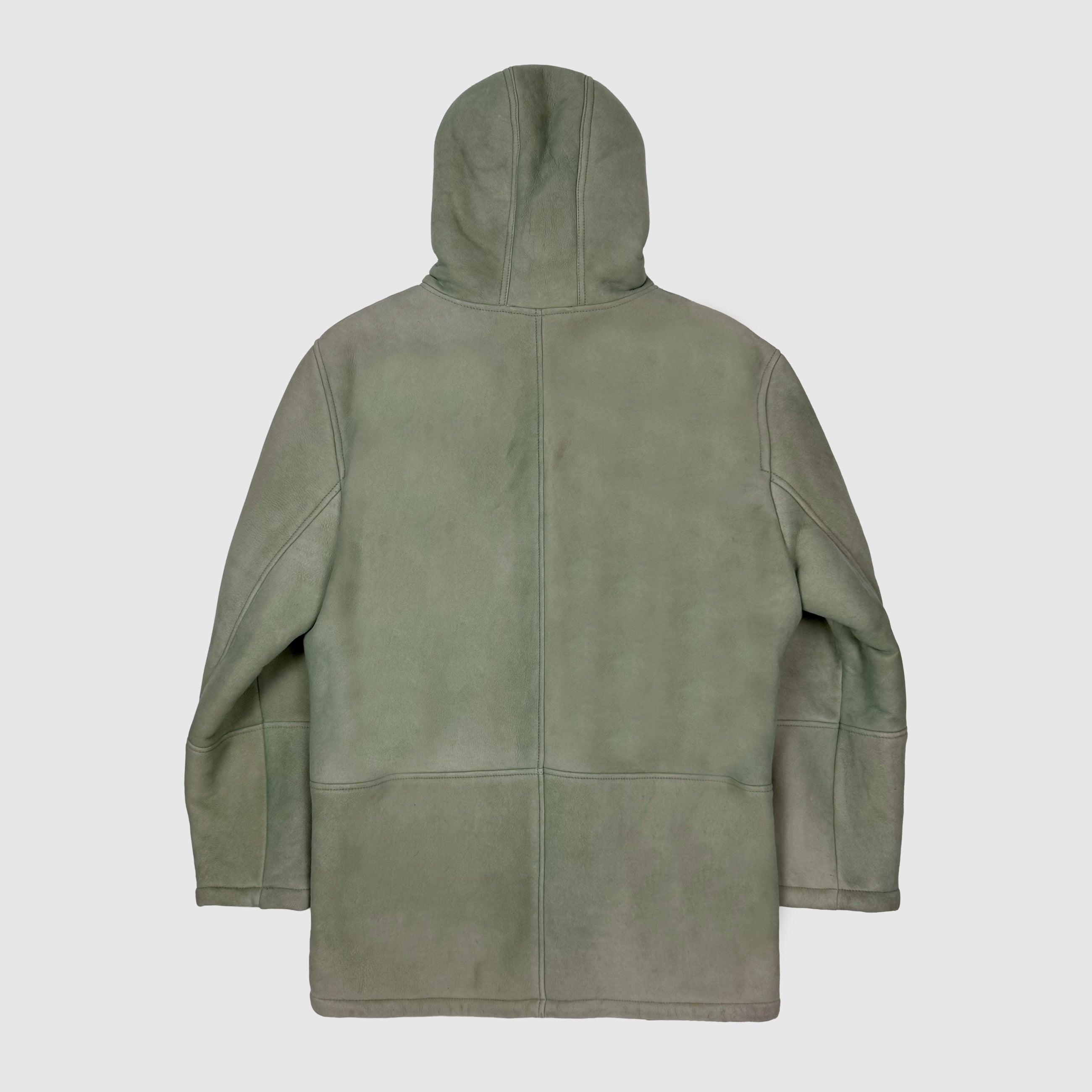 Yeezy Season 4 Shearling Hooded Coat In Dune
