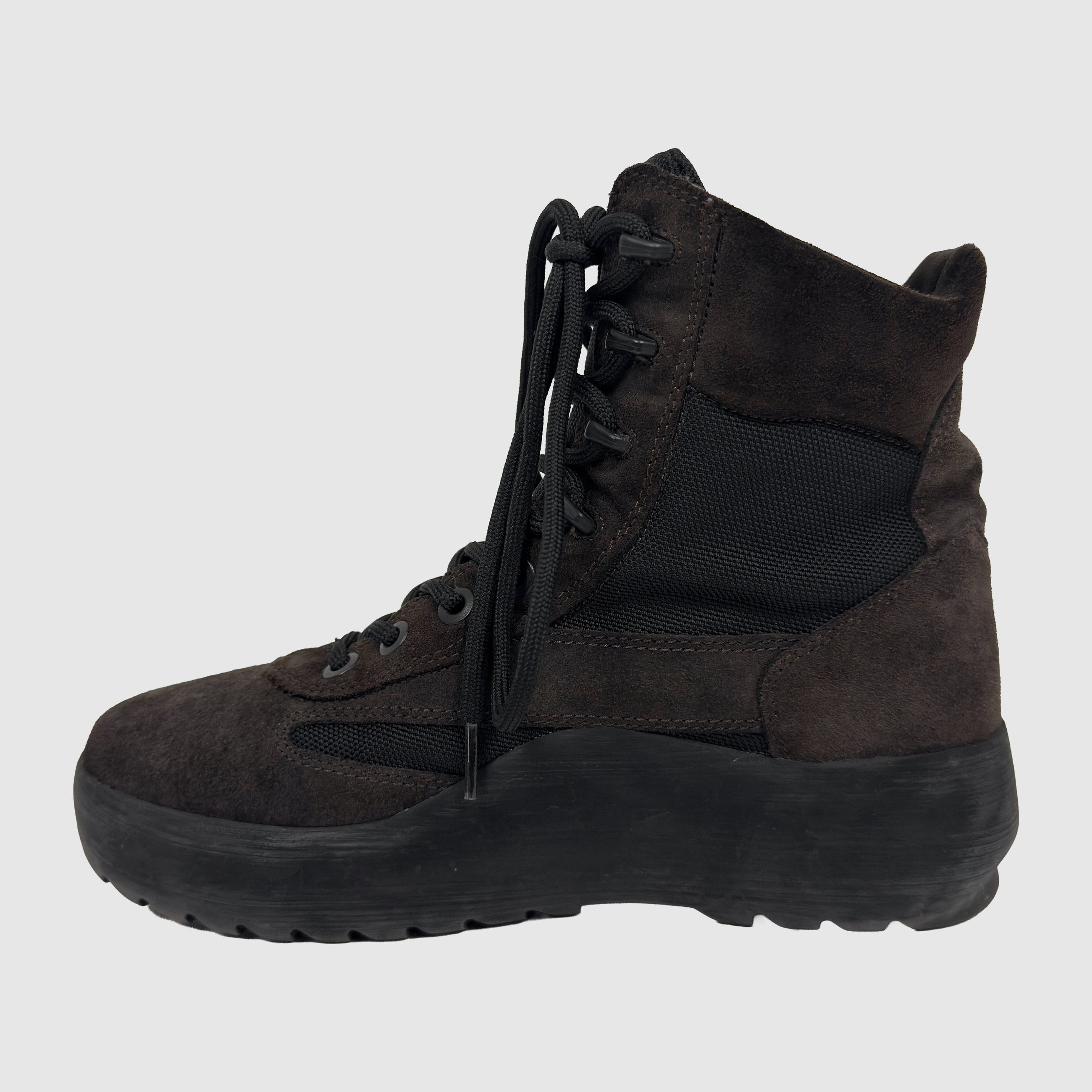 YZY SZN 5 Canvas Military Boots In Onyx