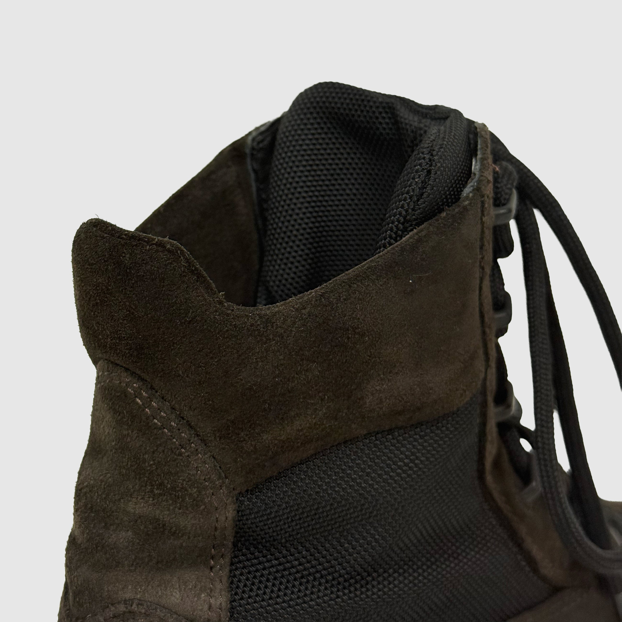 YZY SZN 5 Canvas Military Boots In Onyx