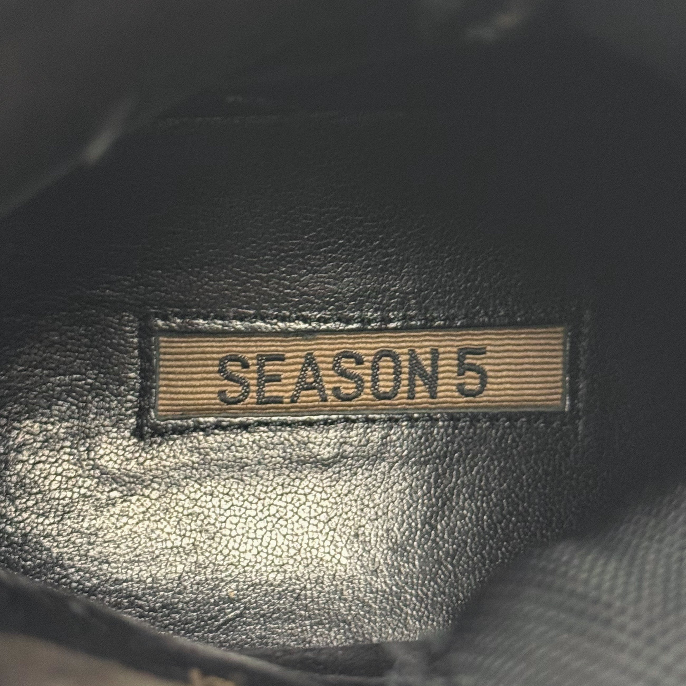 YZY SZN 5 Canvas Military Boots In Onyx