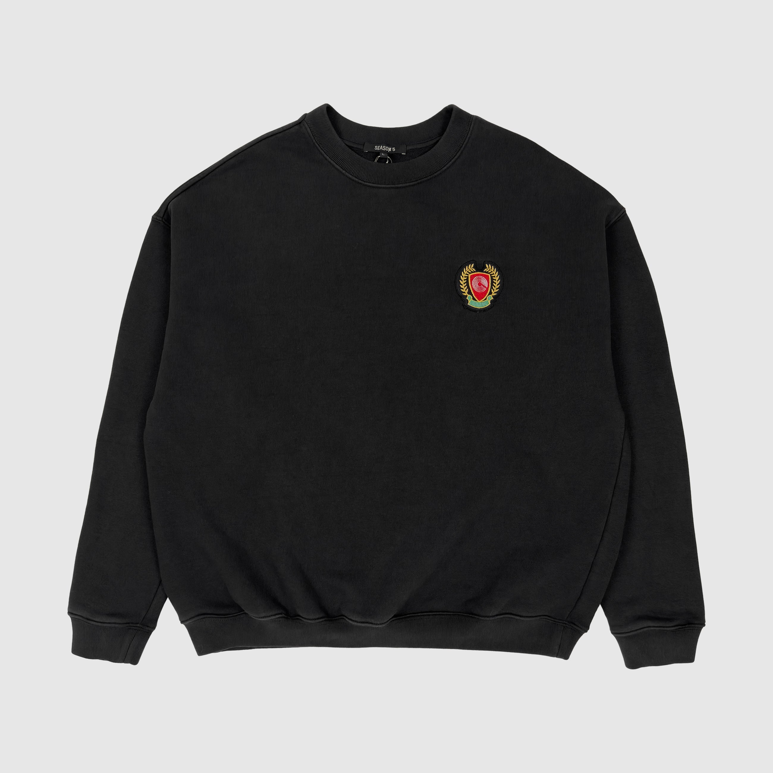 Yeezy Season 5 Calabasas Crest Crewneck In Ink