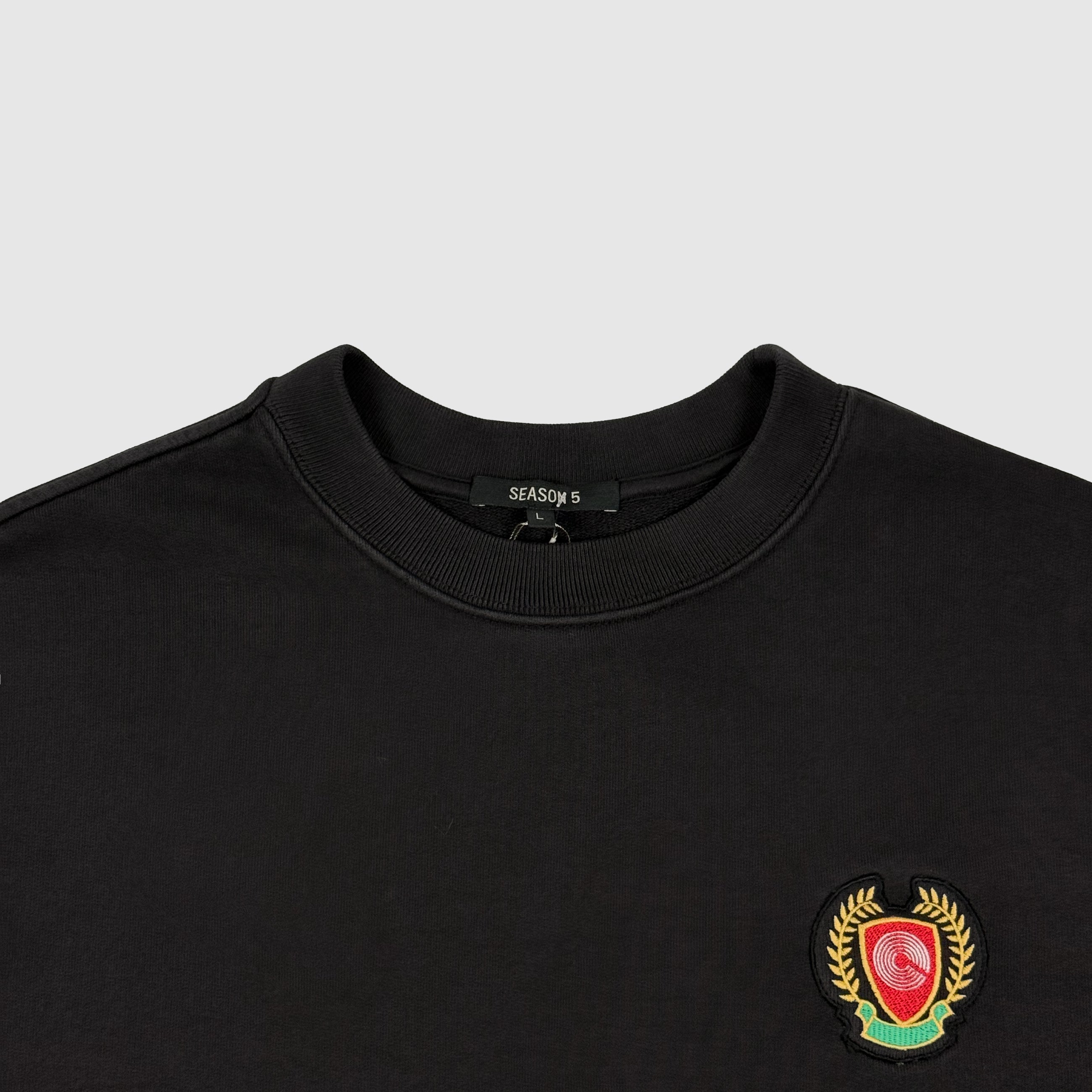 Yeezy Season 5 Calabasas Crest Crewneck In Ink