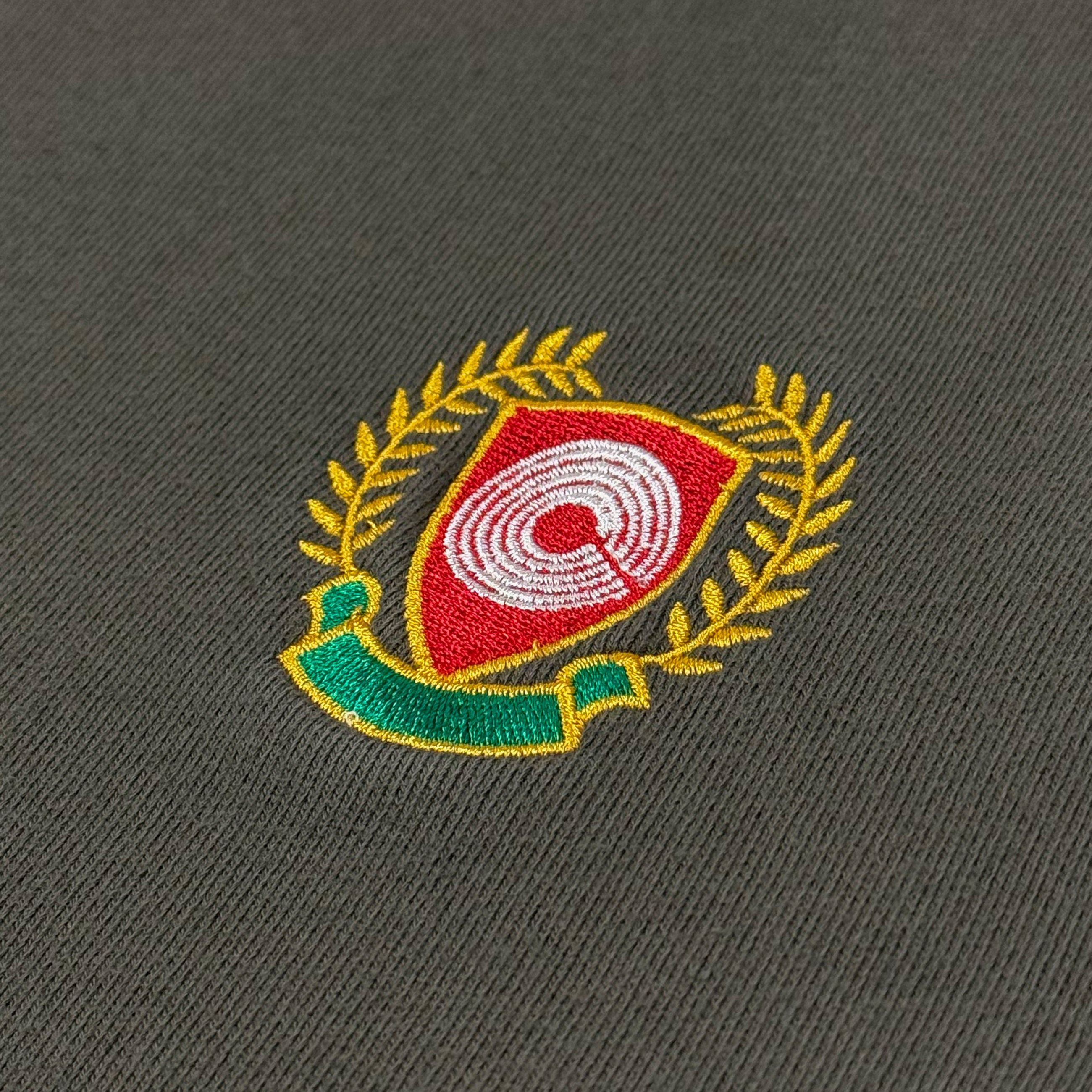 Yeezy Season 5 Calabasas Crest Sample Crewneck In Olive/Grey