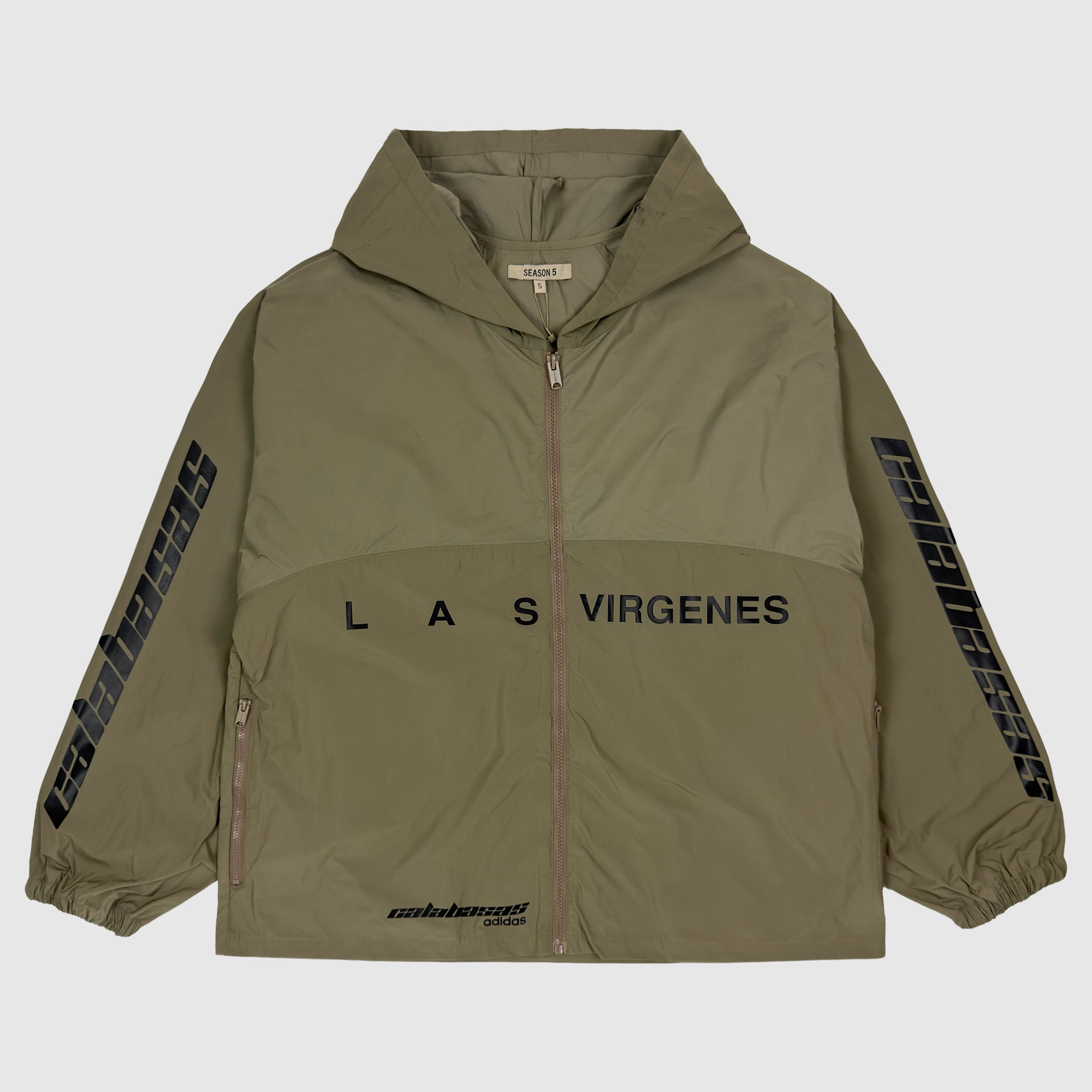 Yeezy Season 5 Hooded Windbreaker In Military Stone