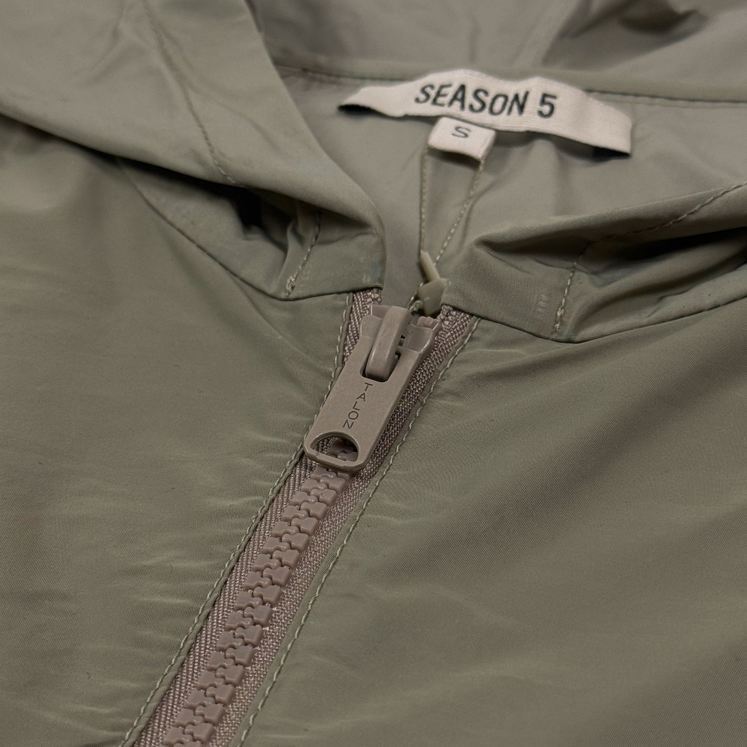 Yeezy Season 5 Hooded Windbreaker In Military Stone