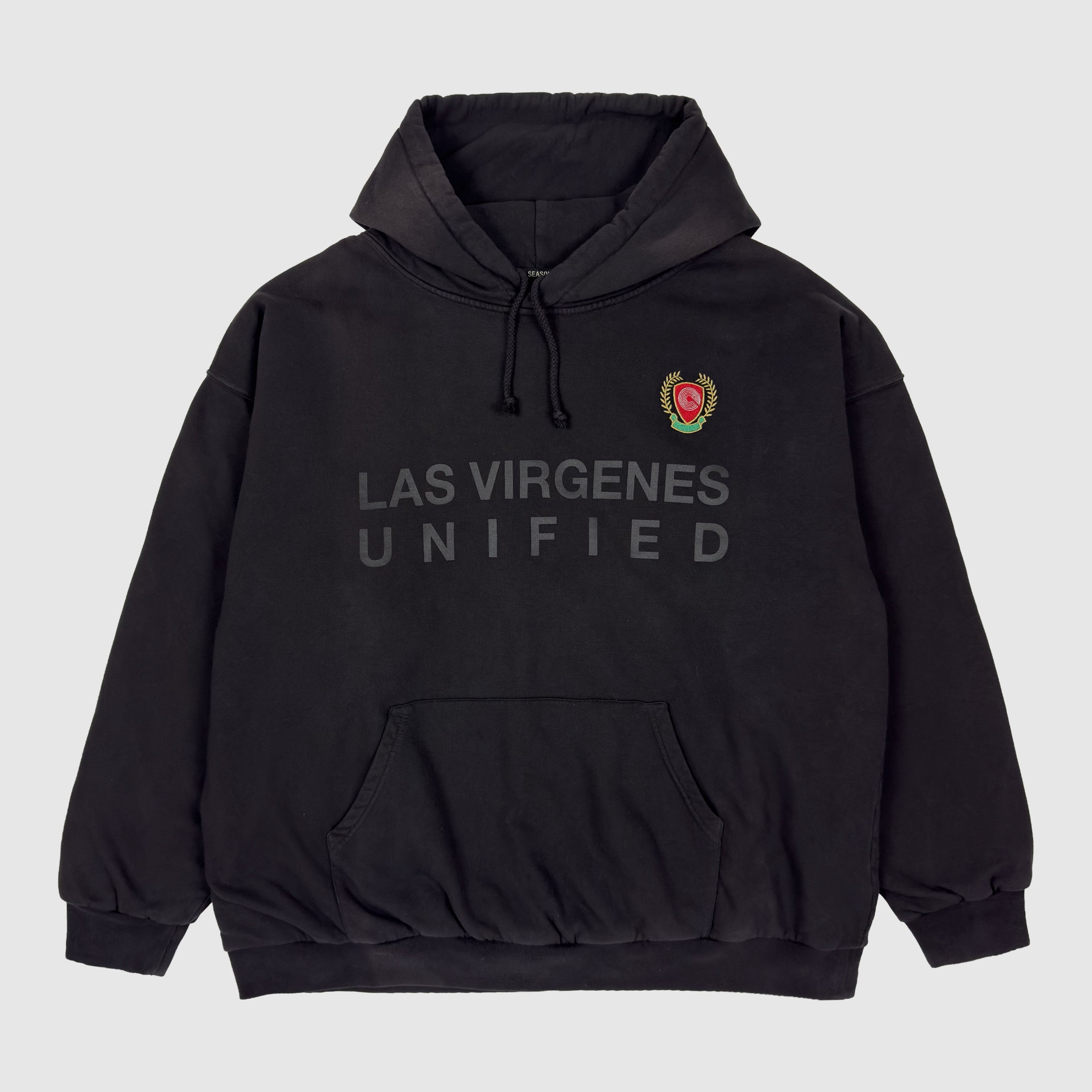 Yeezy Season 5 Las Virgenes Double Layered Hoodie In Ink