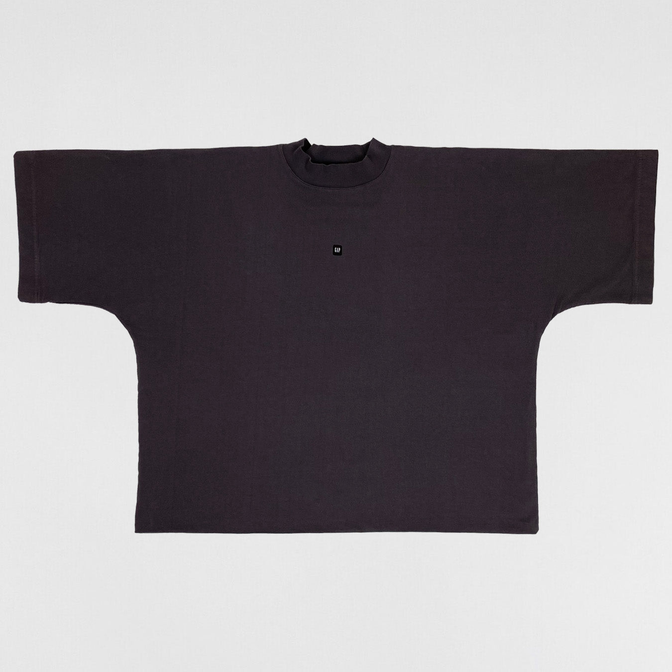 Yeezy Gap Balenciaga No Seam Logo Boxy Tee In Dark Grey | Paris Saint