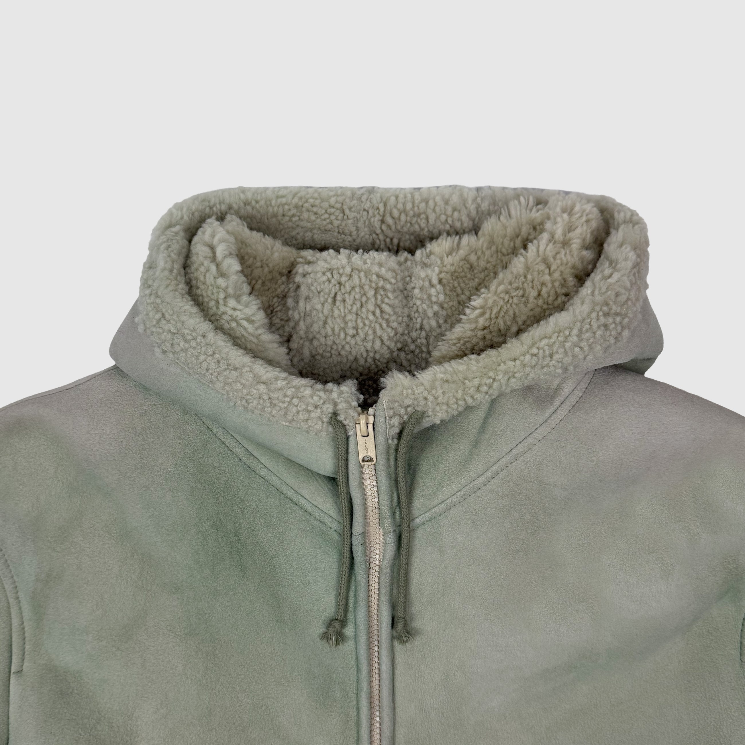 Yeezy Season 4 Shearling Hooded Coat In Dune