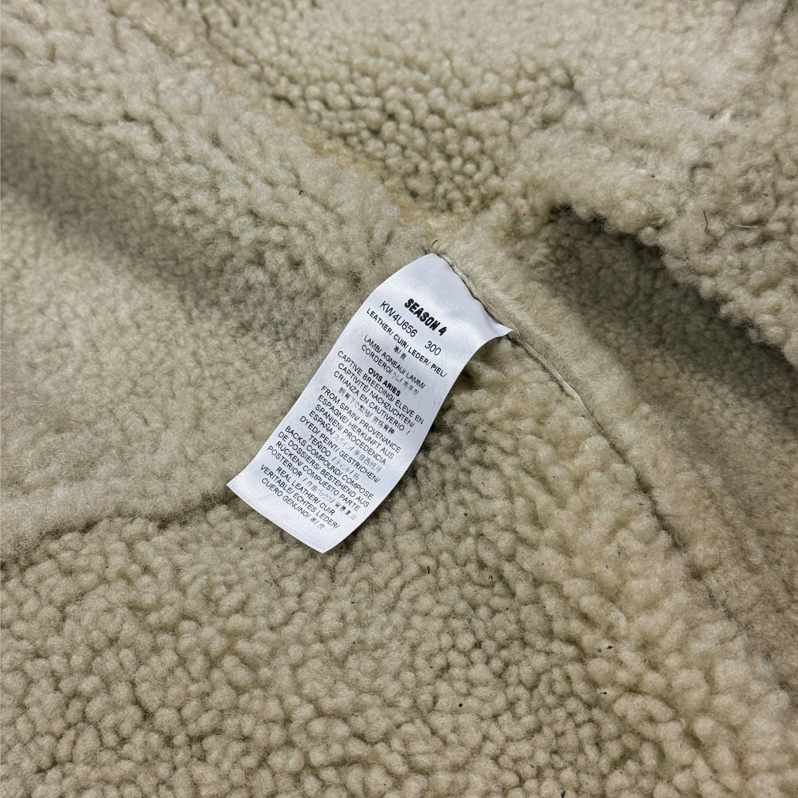 Yeezy Season 4 Shearling Hooded Coat In Dune