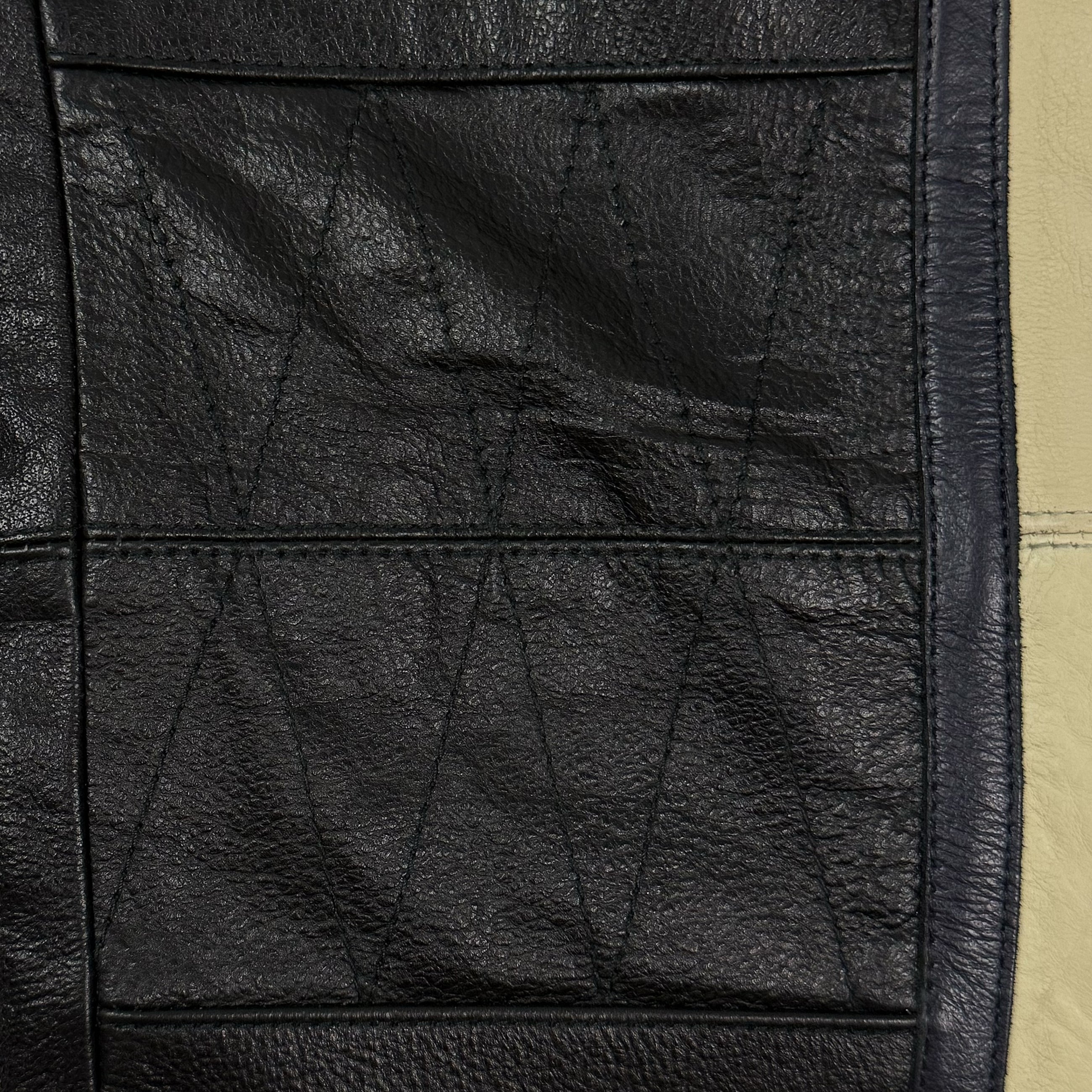 Yeezy Season 5 Unreleased Leather Biker Pants In Ink